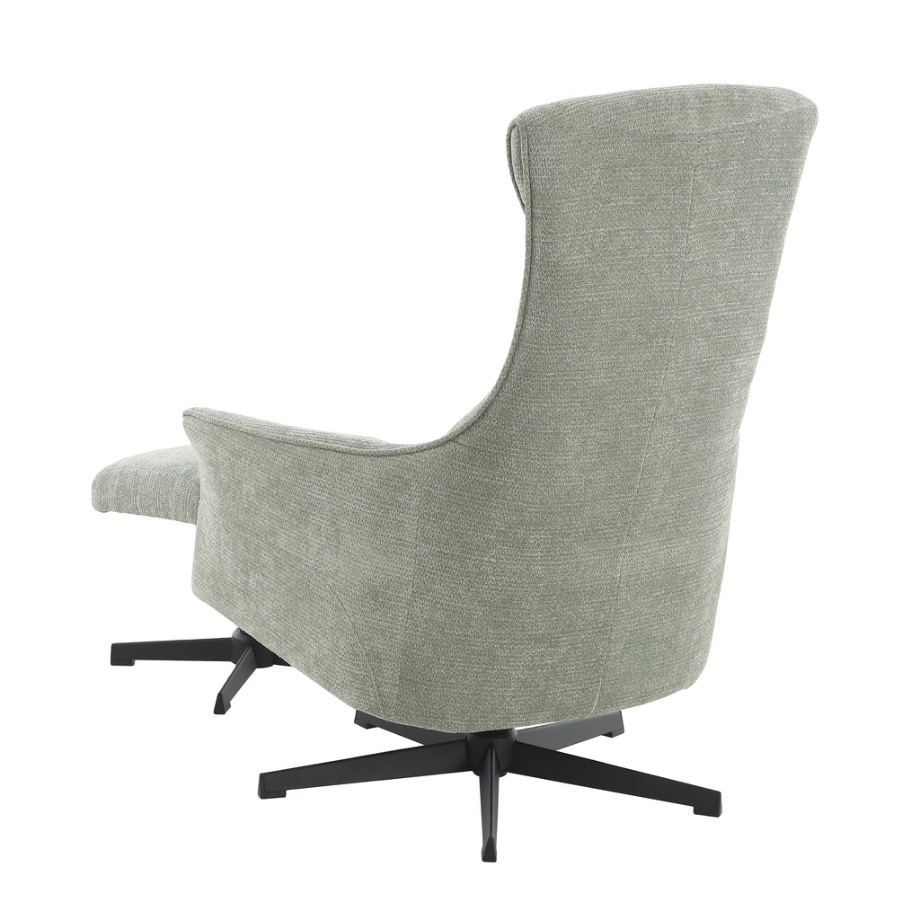 RIGEL Manual Recliner Swivel Armchair – Green