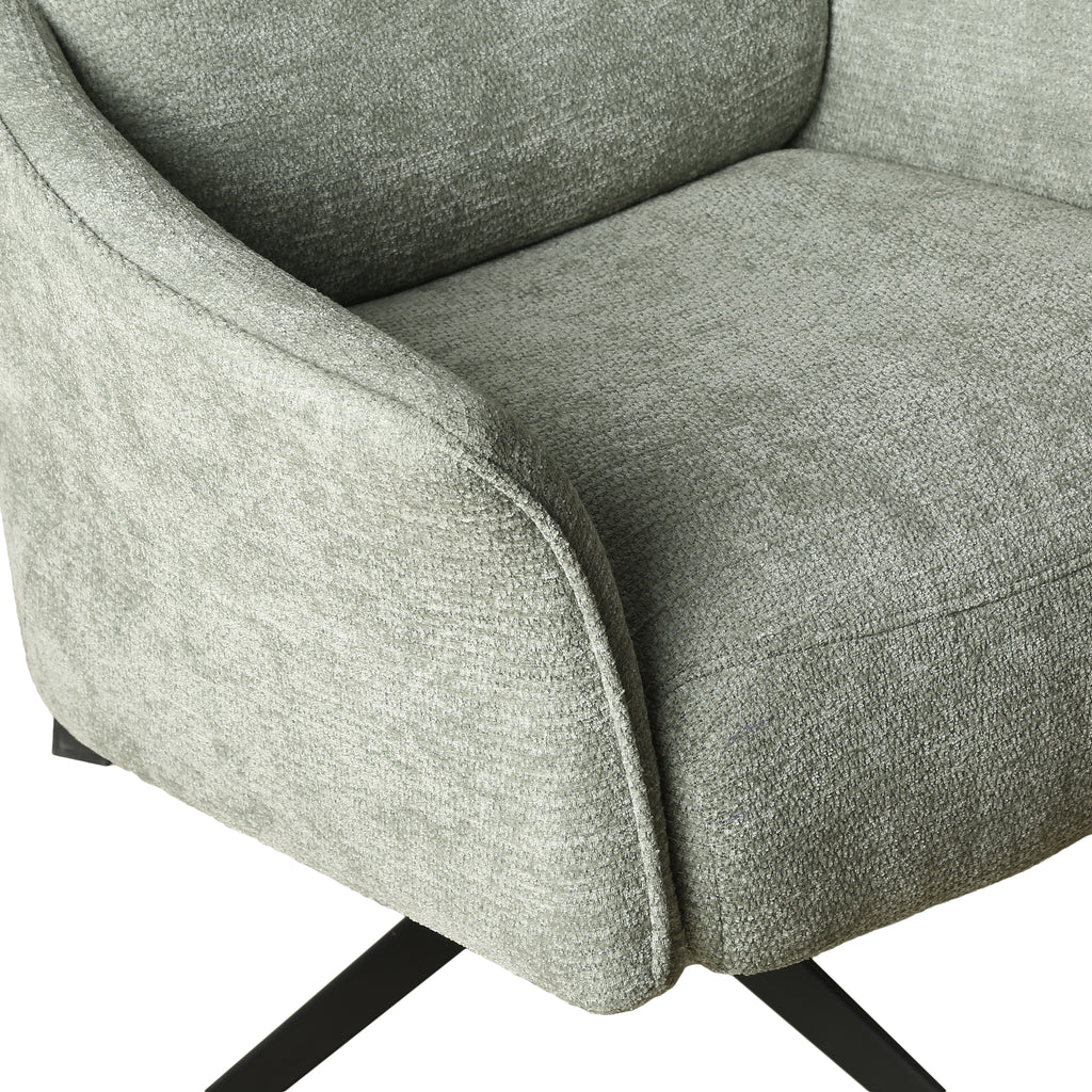 RIGEL Manual Recliner Swivel Armchair – Green