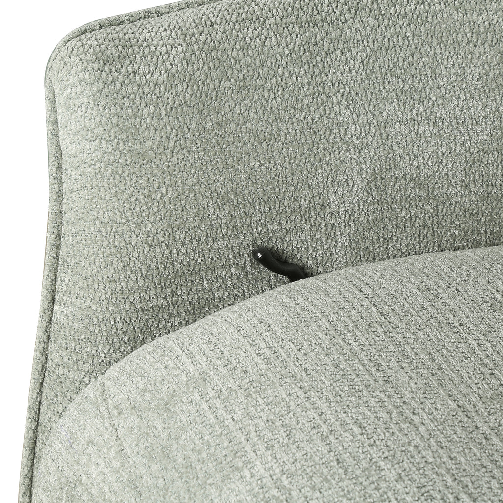 RIGEL Manual Recliner Swivel Armchair – Green
