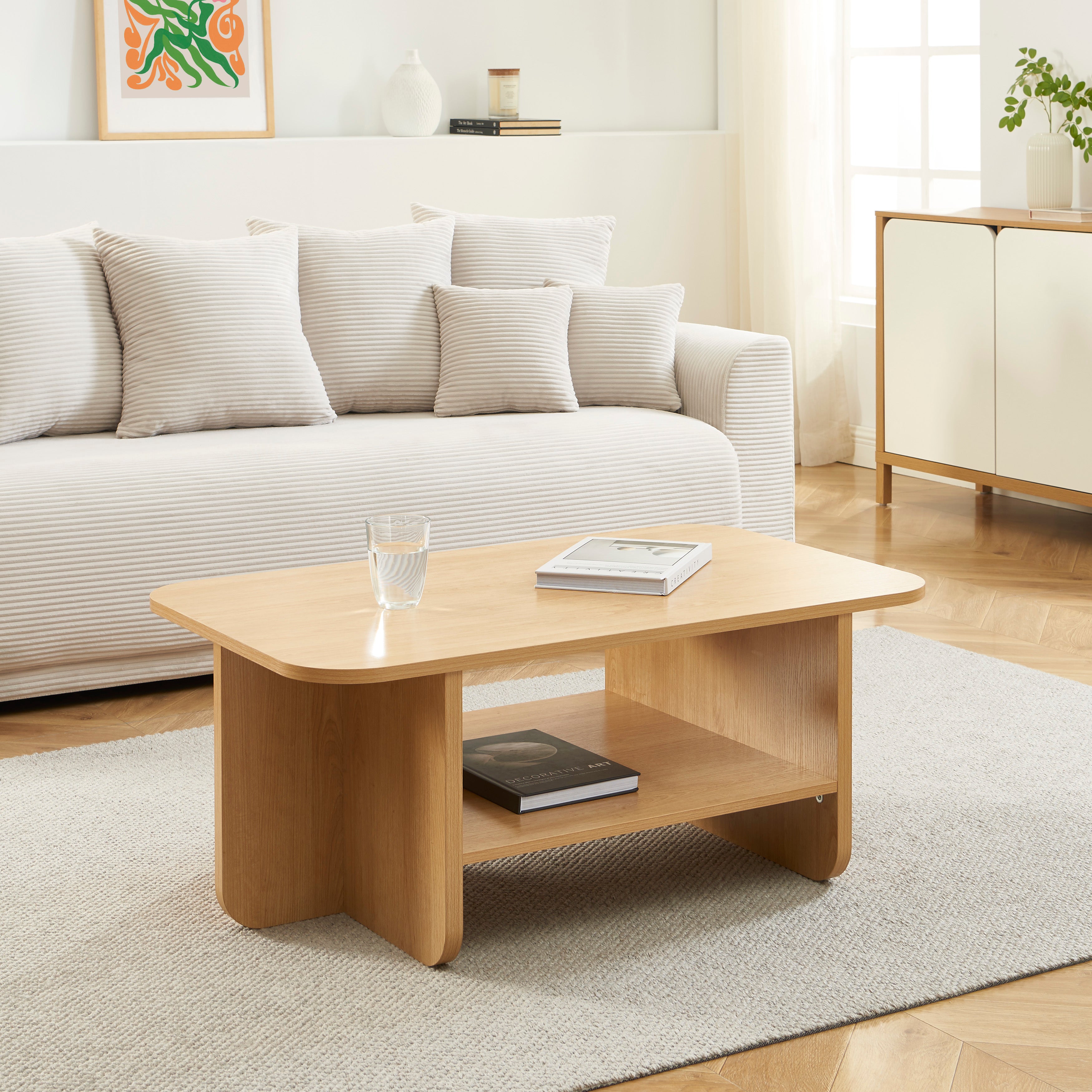 ROKIA Solid Wood Coffee Table – Light wood