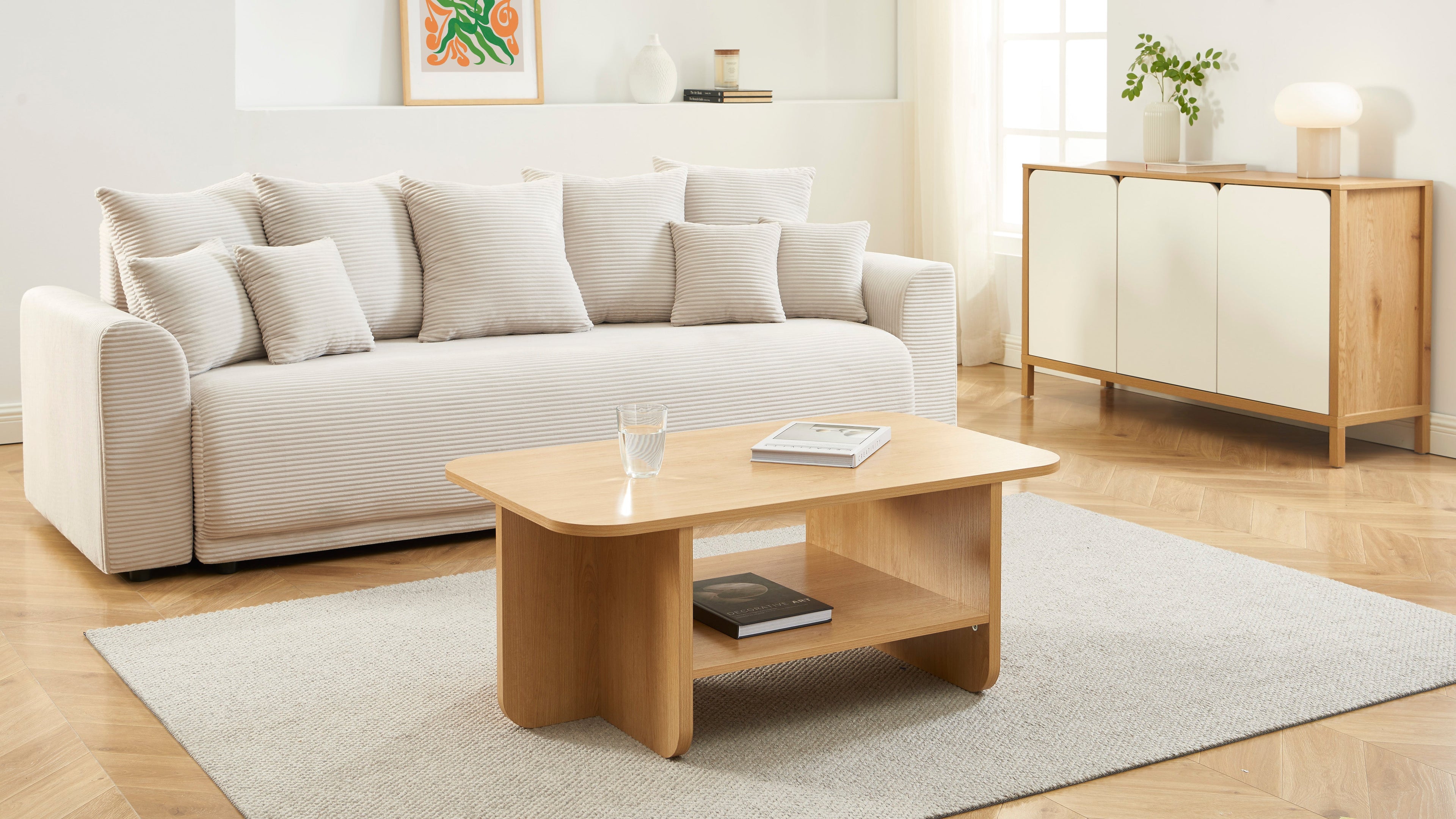 ROKIA Solid Wood Coffee Table – Light wood