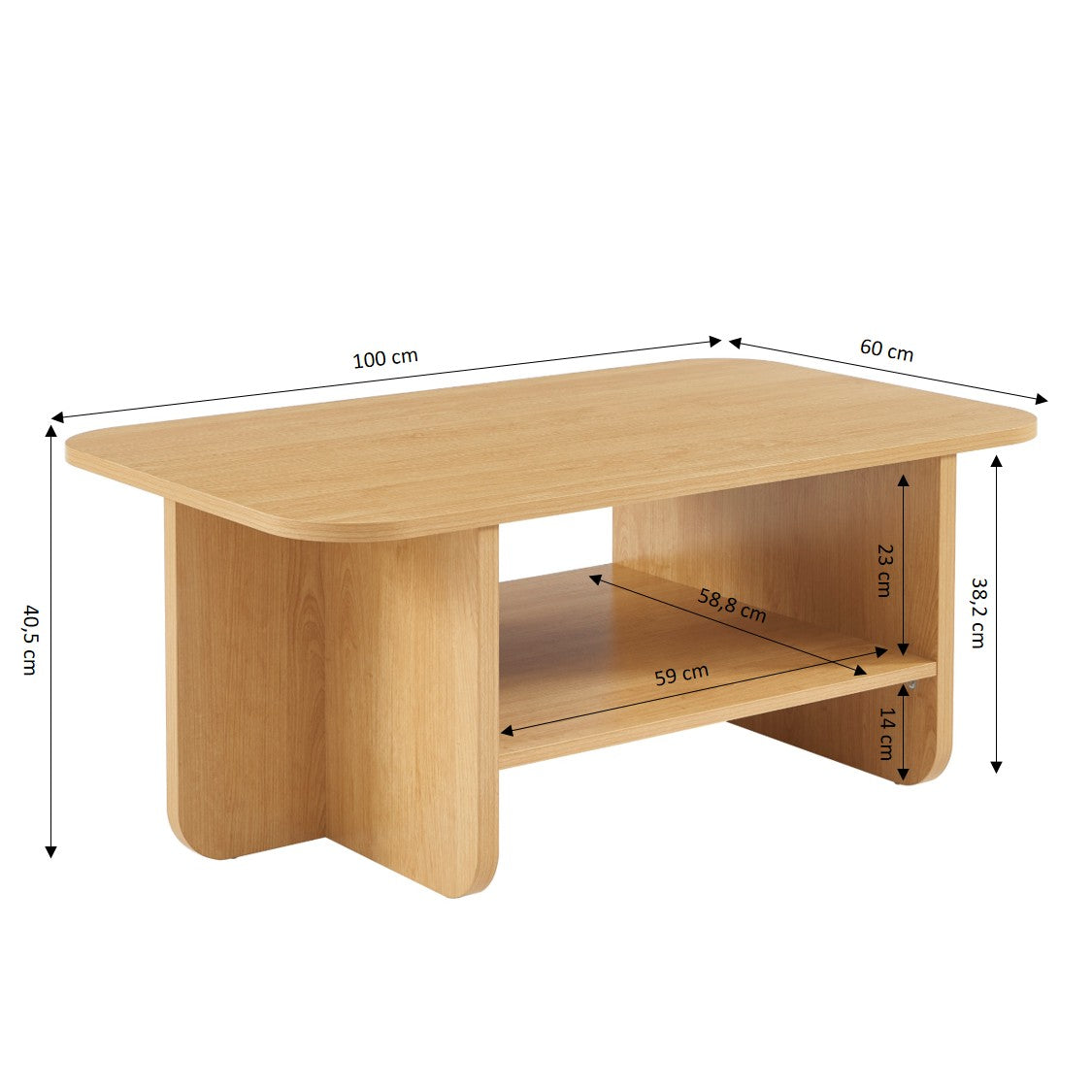 ROKIA Solid Wood Coffee Table – Light wood