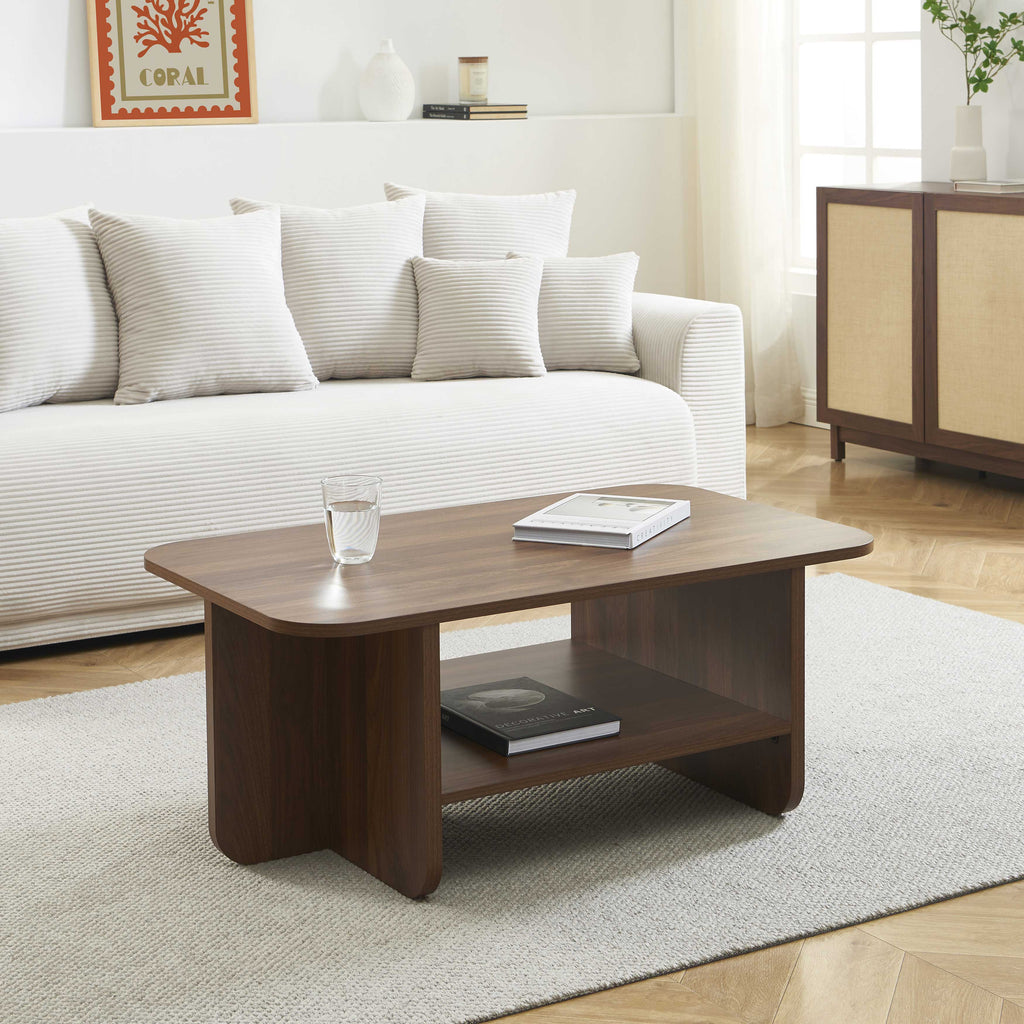 ROKIA Solid Wood Coffee Table – Walnut