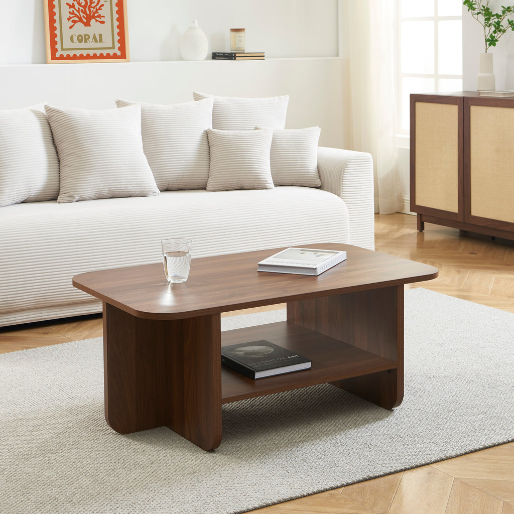 ROKIA Solid Wood Coffee Table – Walnut