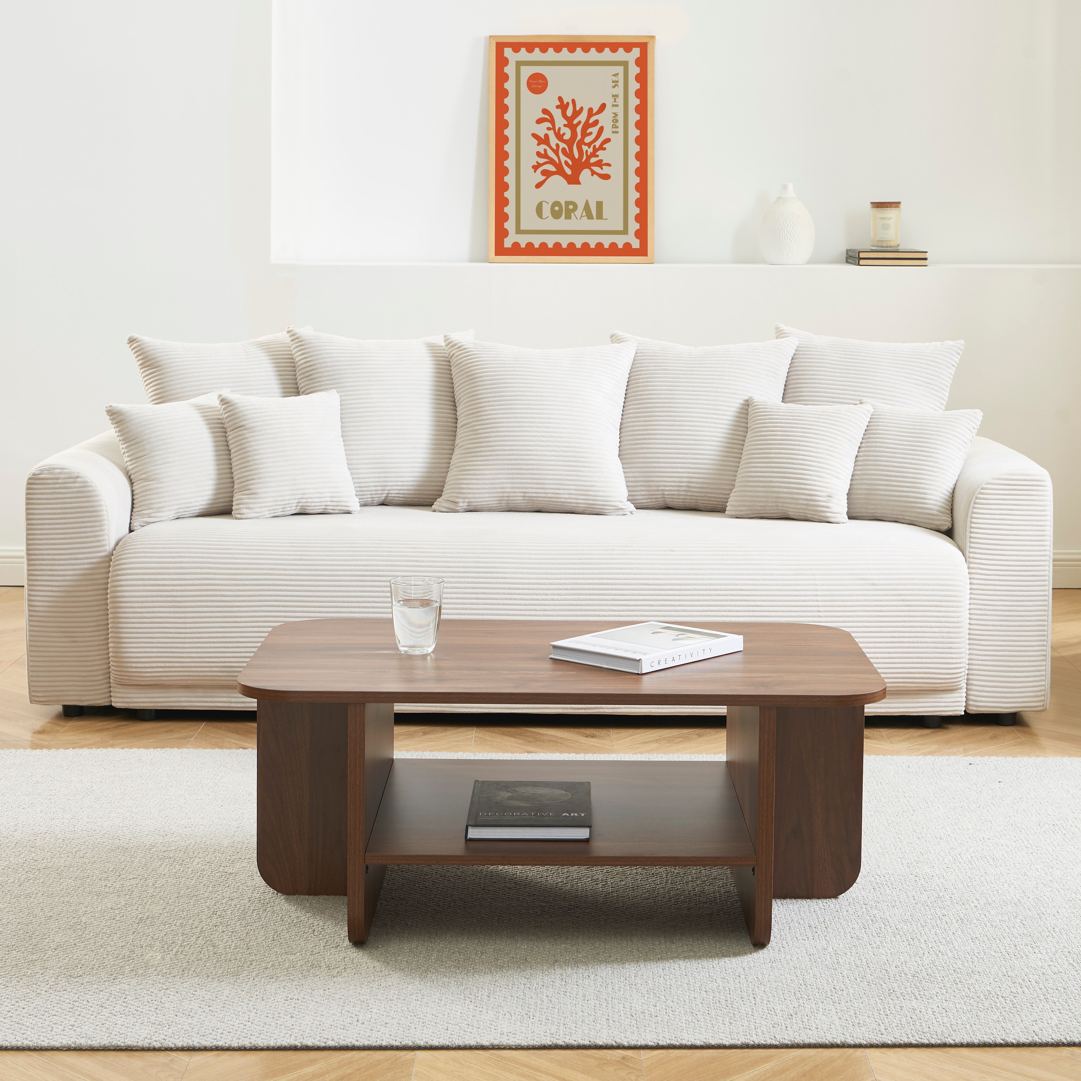 ROKIA Solid Wood Coffee Table – Walnut