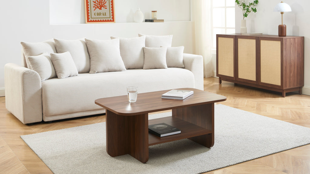 ROKIA Solid Wood Coffee Table – Walnut