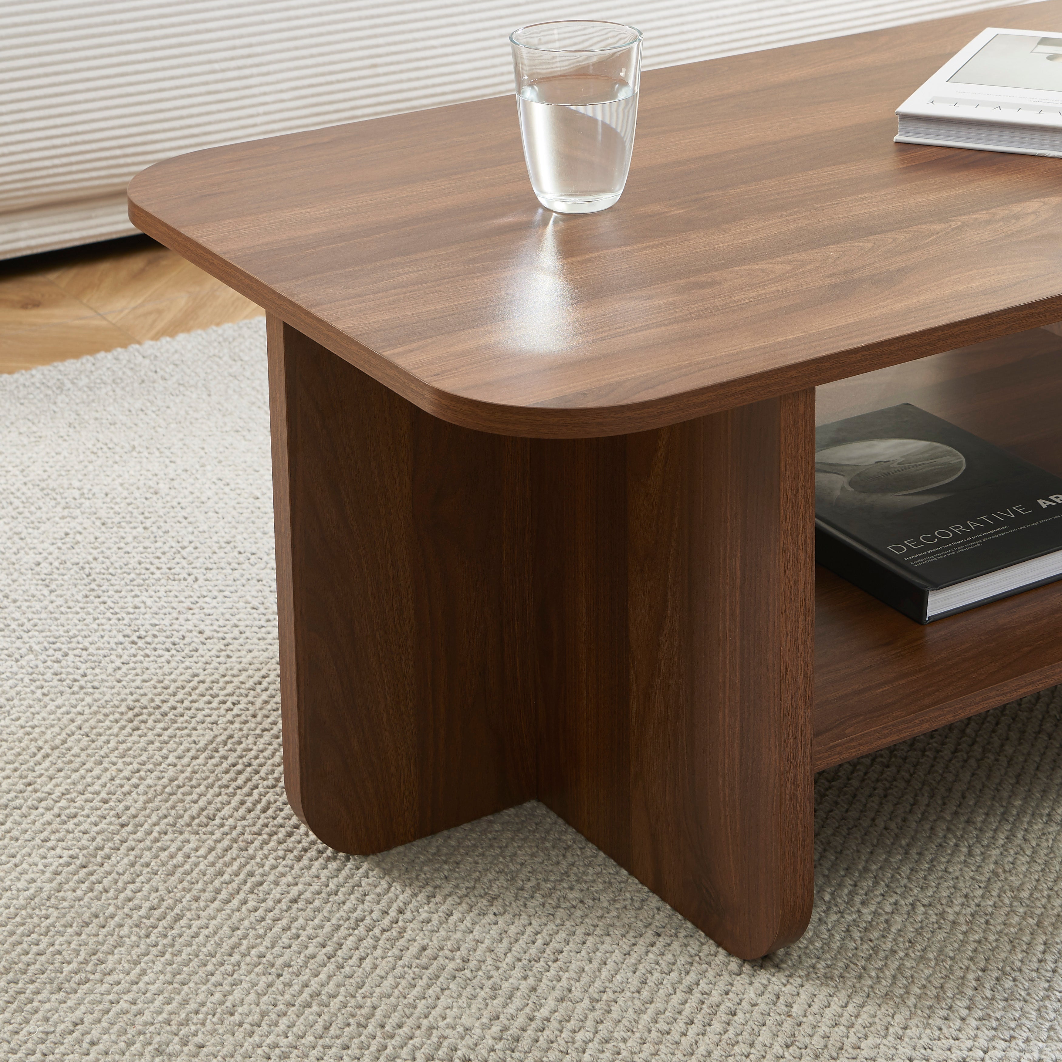 ROKIA Solid Wood Coffee Table – Walnut
