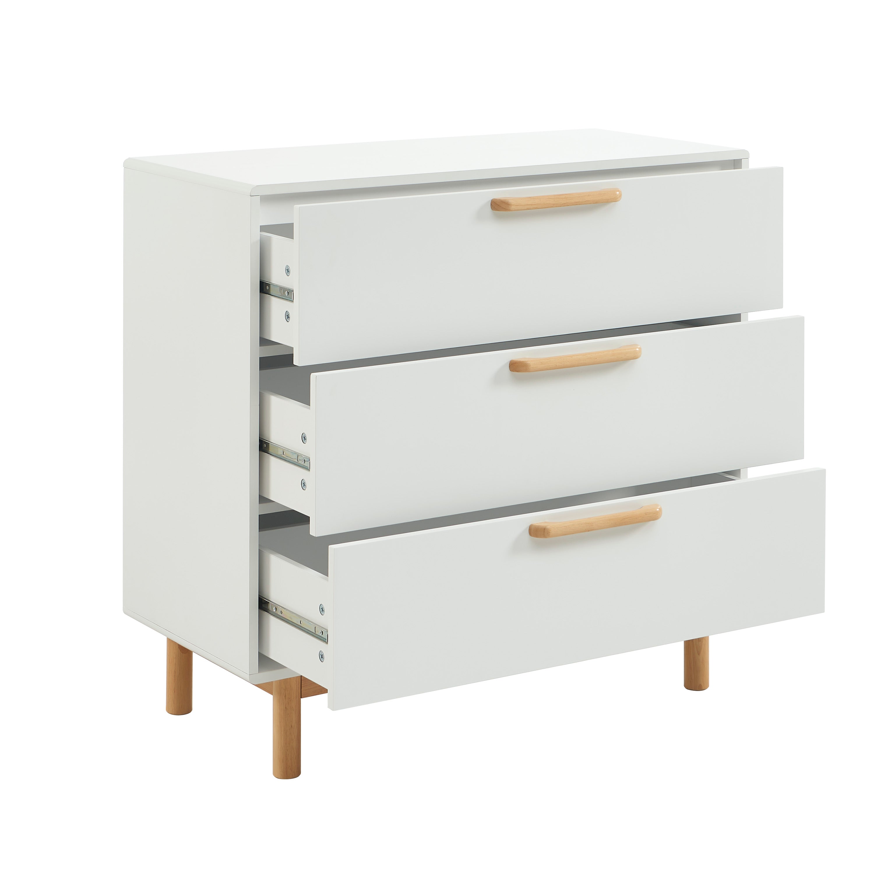 Kids Chest Of Drawers Rome White 3 Drawers 90cm – White