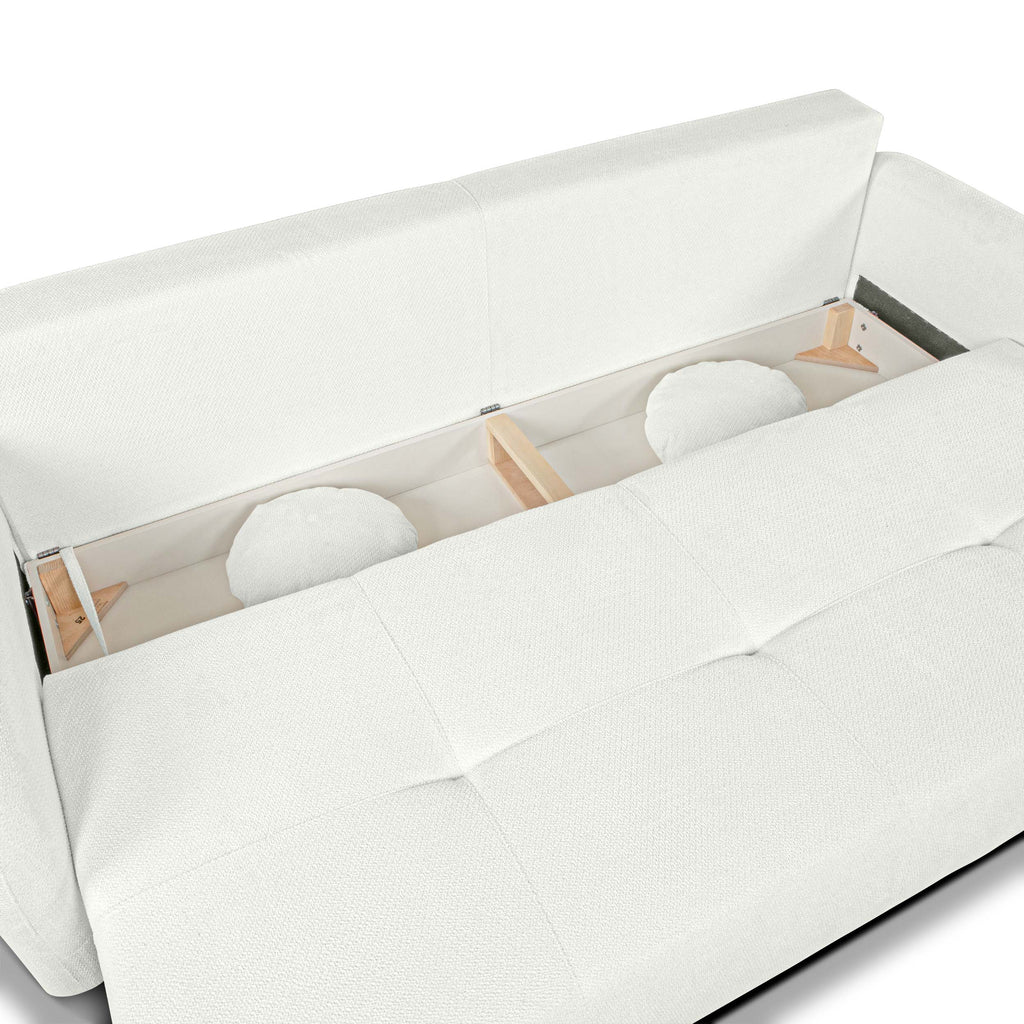 ROTONDO Fabric Straight Sofa – Beige