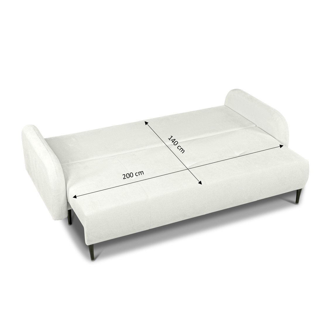 ROTONDO Fabric Straight Sofa – Beige