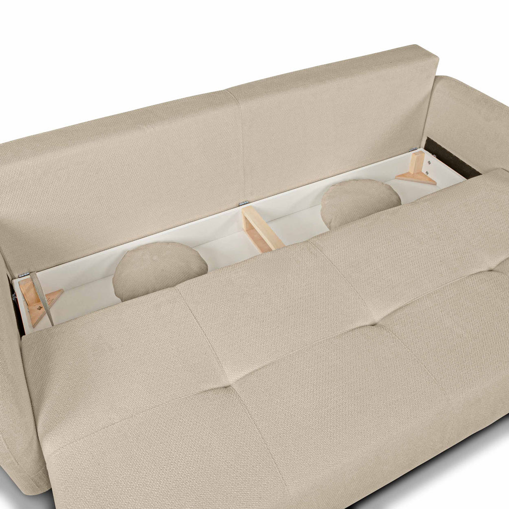 ROTONDO Fabric Straight Sofa – Greige
