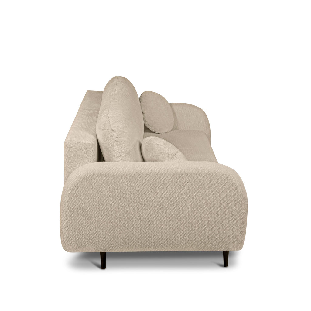ROTONDO Fabric Straight Sofa – Greige