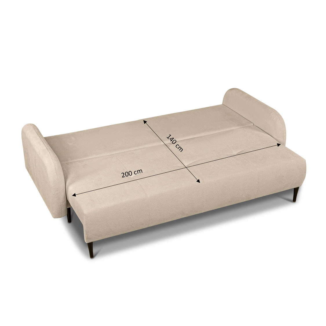 ROTONDO Fabric Straight Sofa – Greige