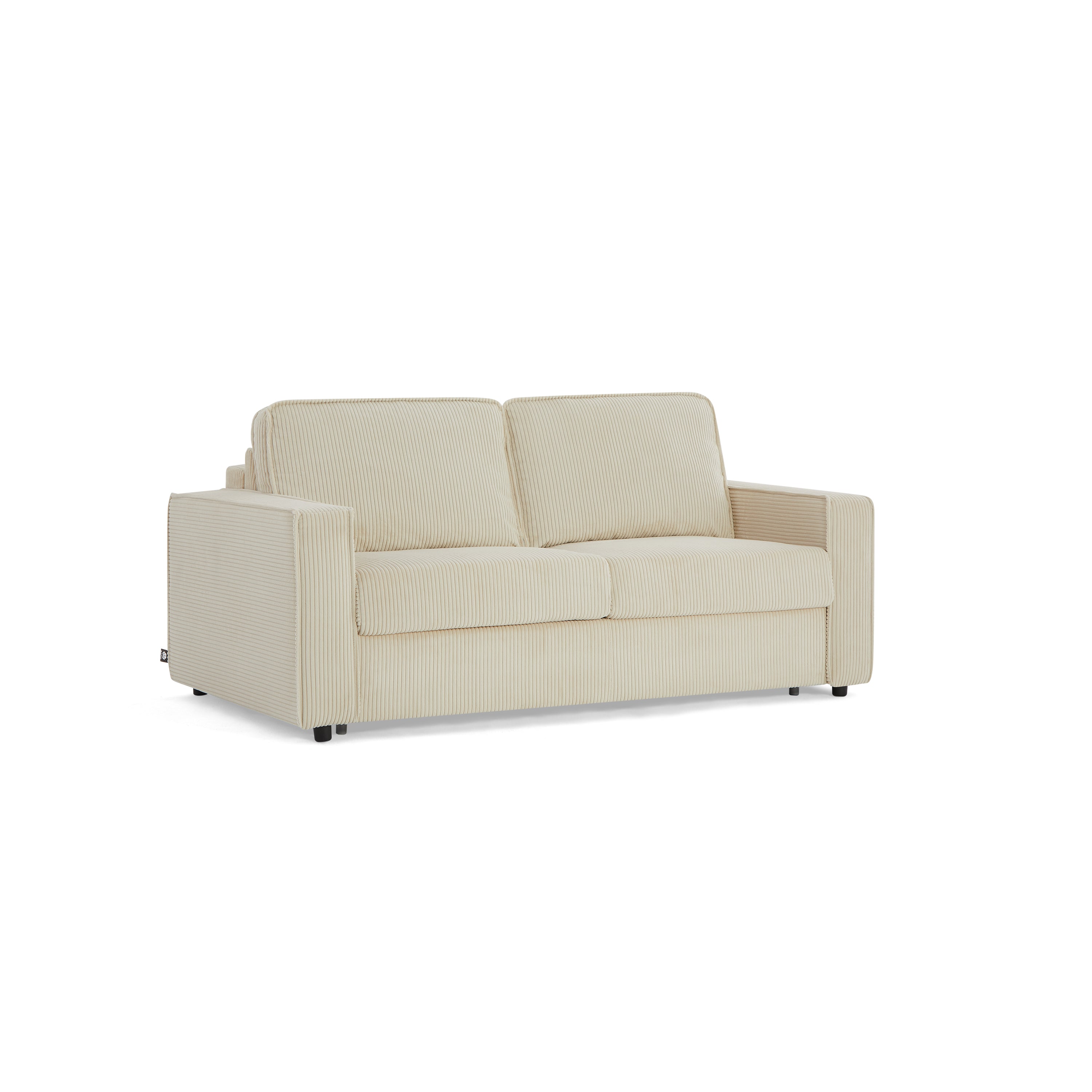 Sofa droit Convertible express ROYAL 3 places Corduroy Velvet Beige