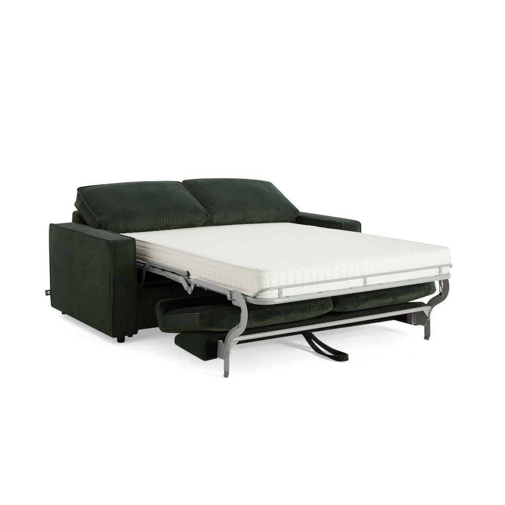 Sofa droit Convertible express ROYAL 3 places Corduroy Velvet Beige