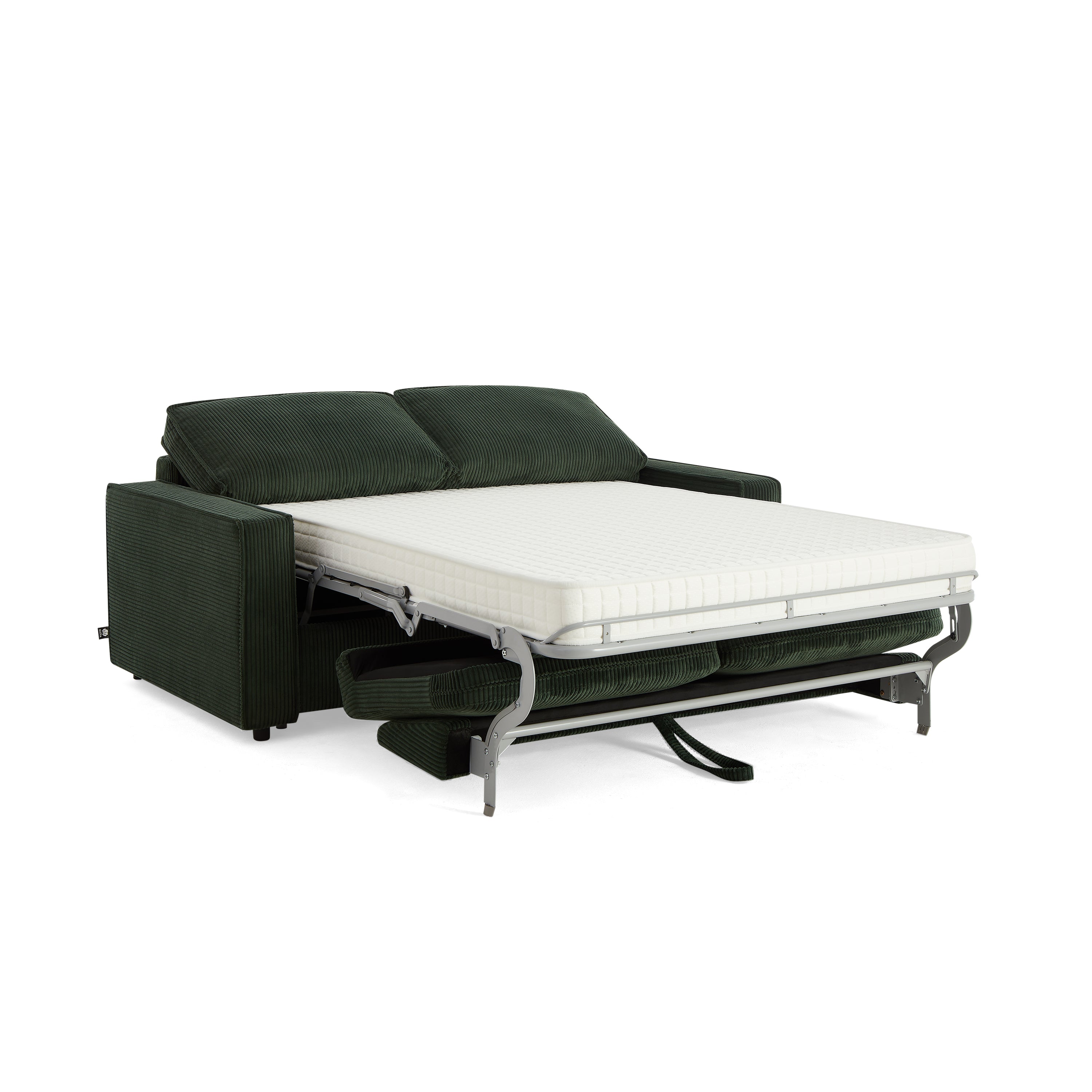 Sofa droit Convertible express ROYAL 3 places Corduroy Velvet Beige