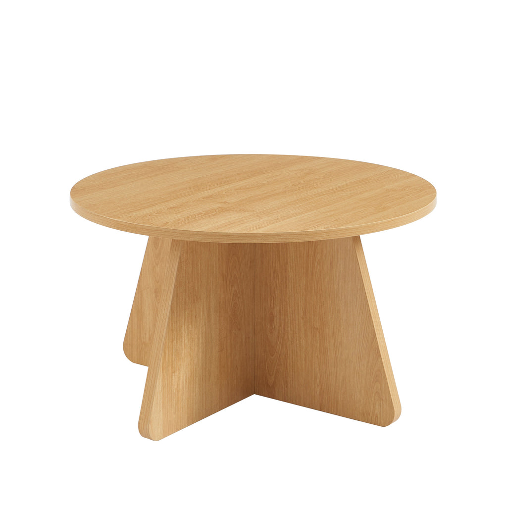 RUBA Round Solid Wood Coffee Table – Light wood