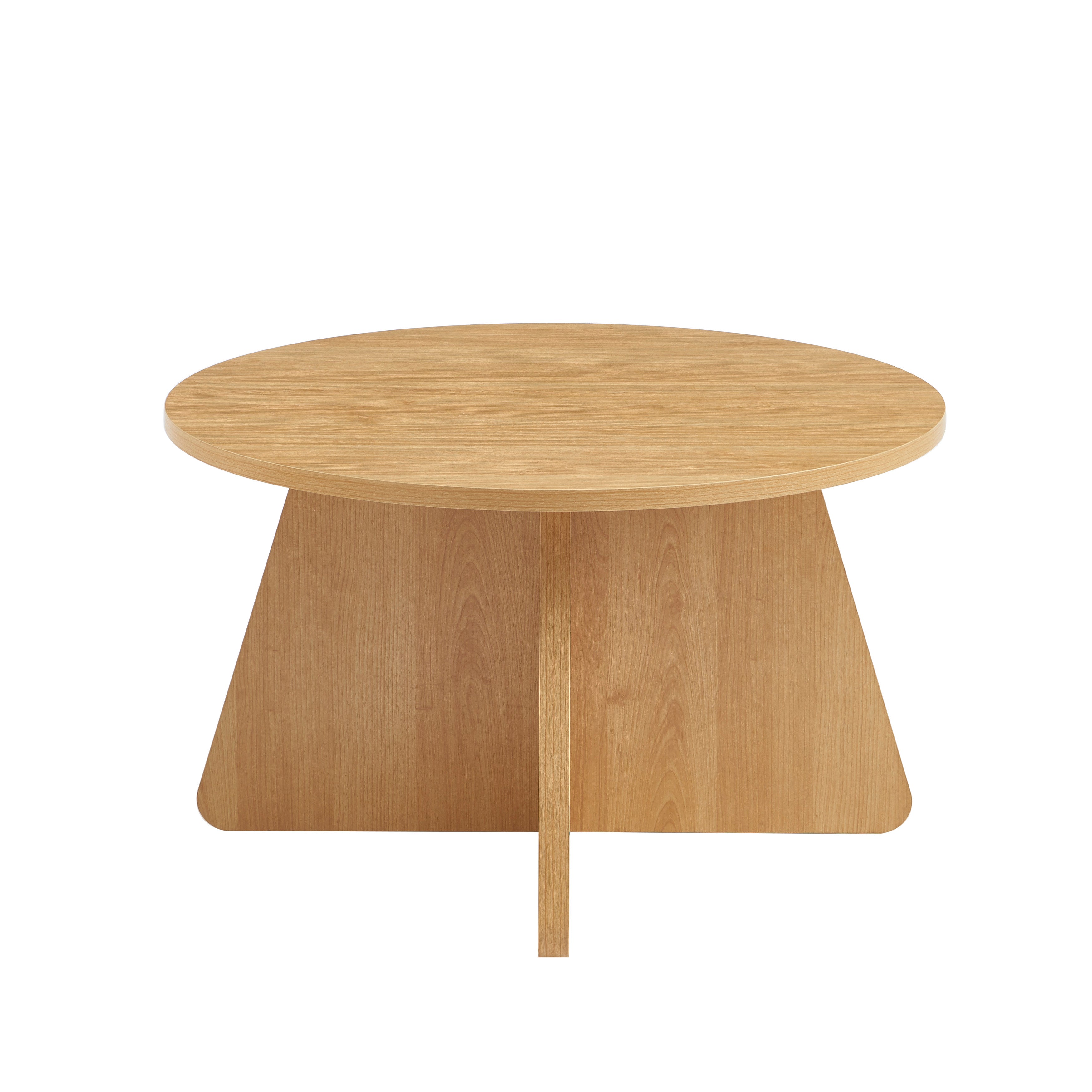 RUBA Round Solid Wood Coffee Table – Light wood