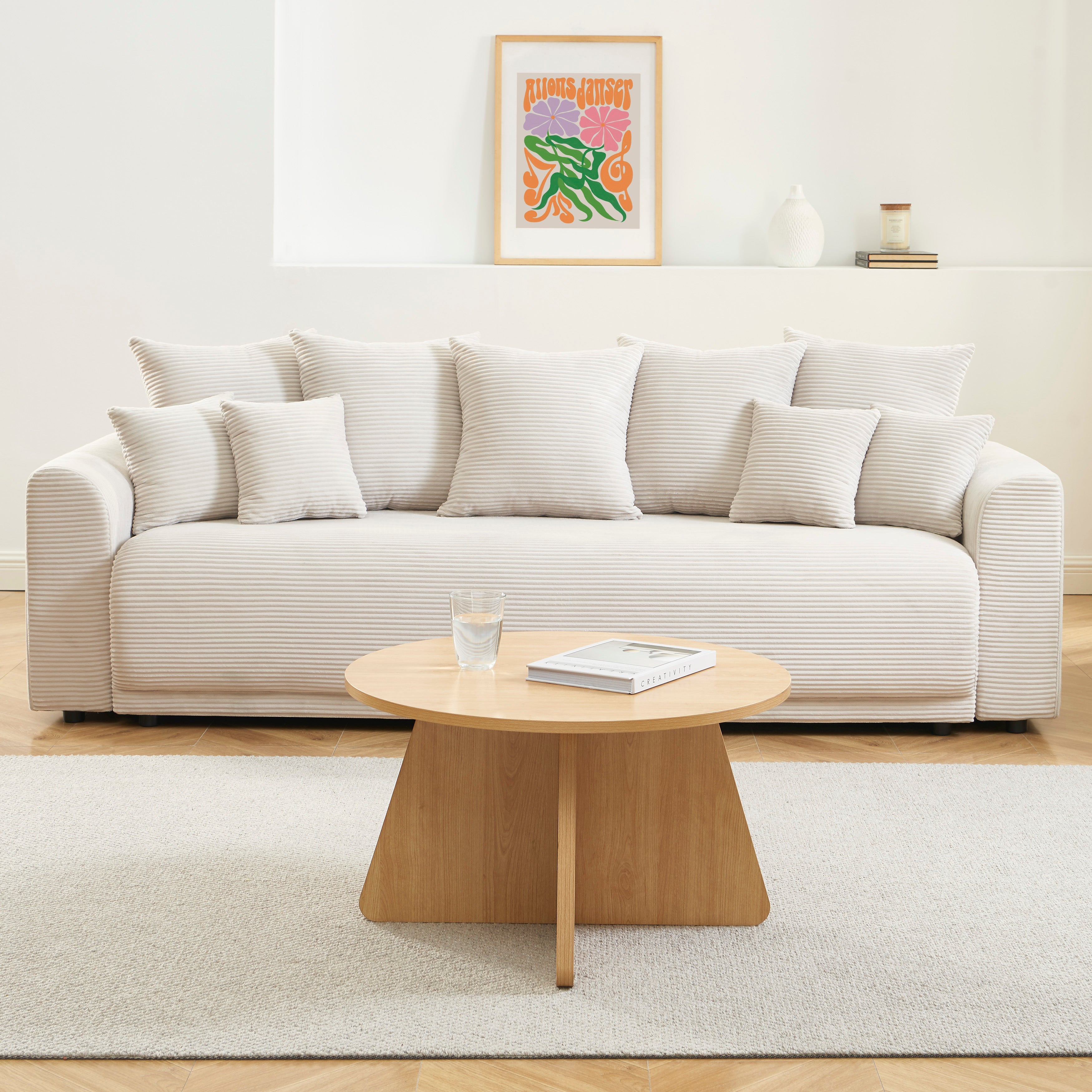 RUBA Round Solid Wood Coffee Table – Light wood