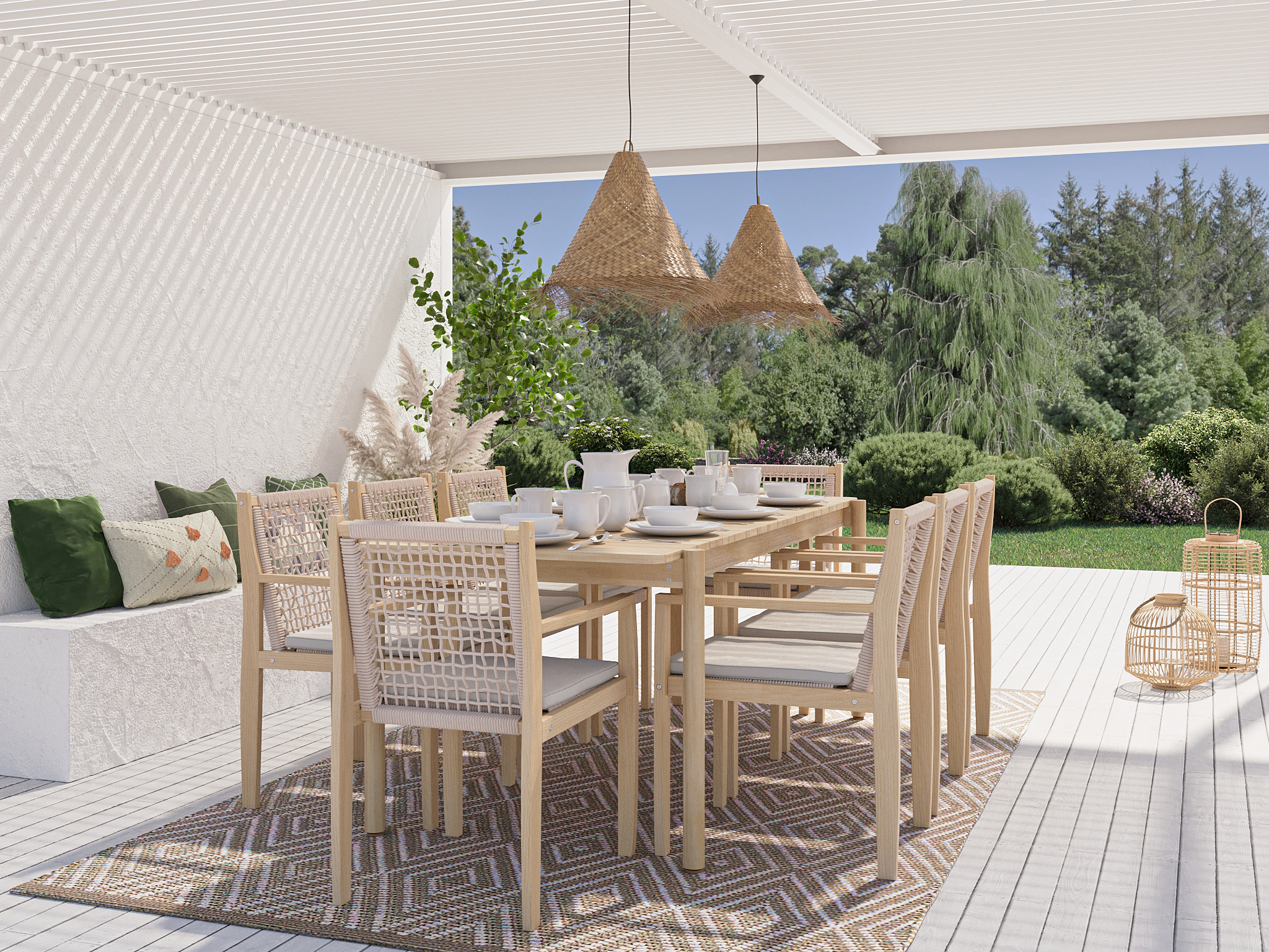 SAMOA Acacia Wood Outdoor Dining Table