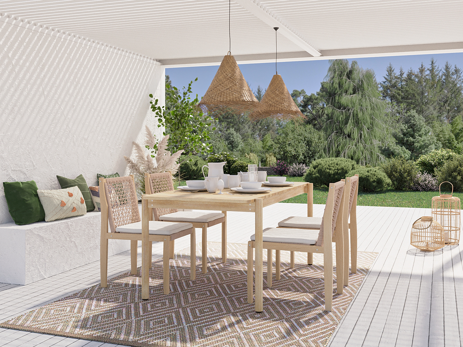 SAMOA Acacia Wood Outdoor Dining Table