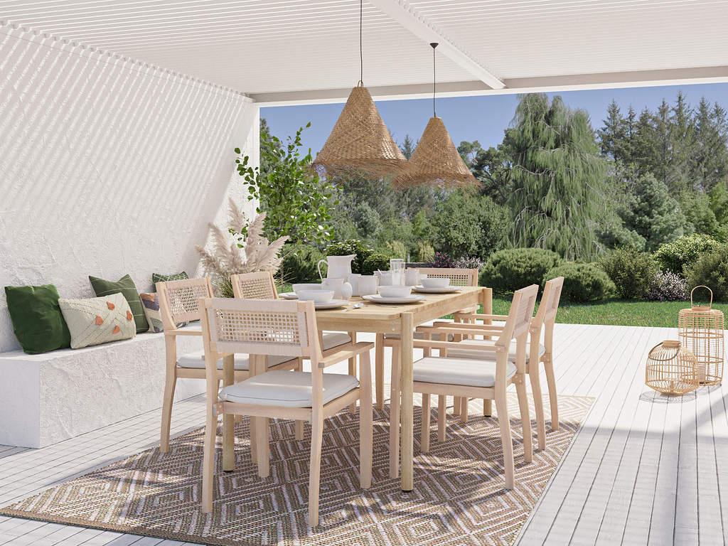 SAMOA Acacia Wood Outdoor Dining Table