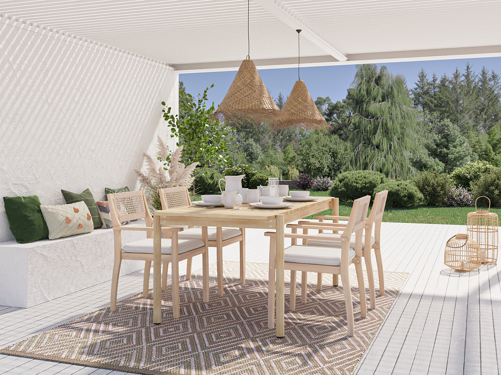 SAMOA Acacia Wood Outdoor Dining Table