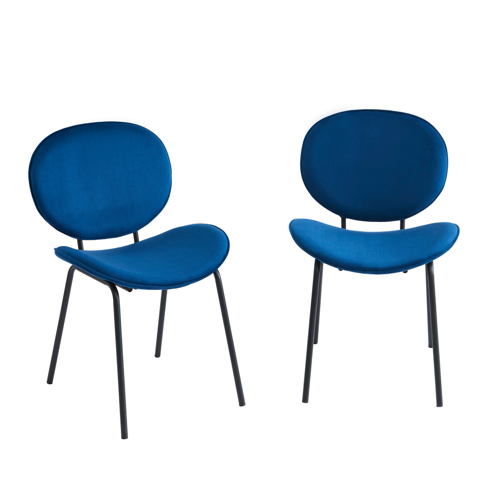 Set of 2 Chairs SHEILA Velvet - Blue