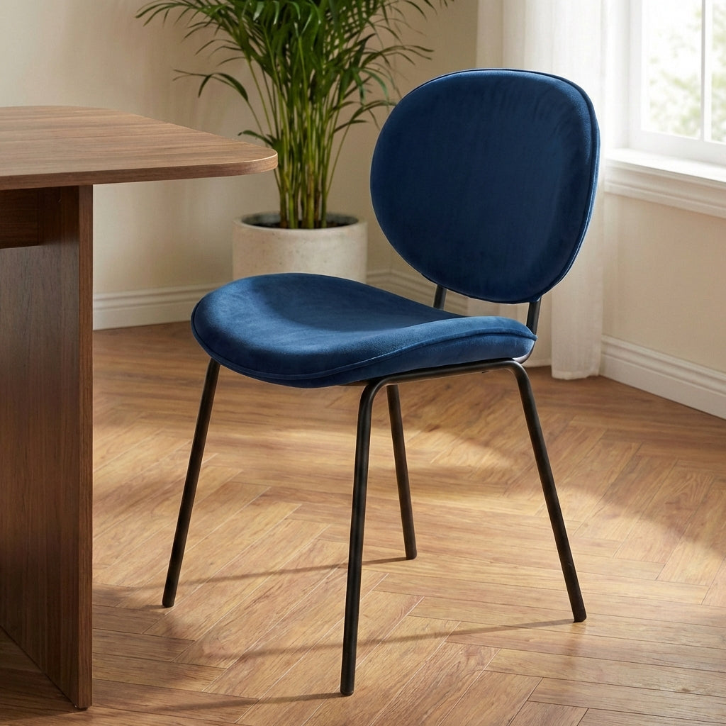 Set of 2 Chairs SHEILA Velvet - Blue