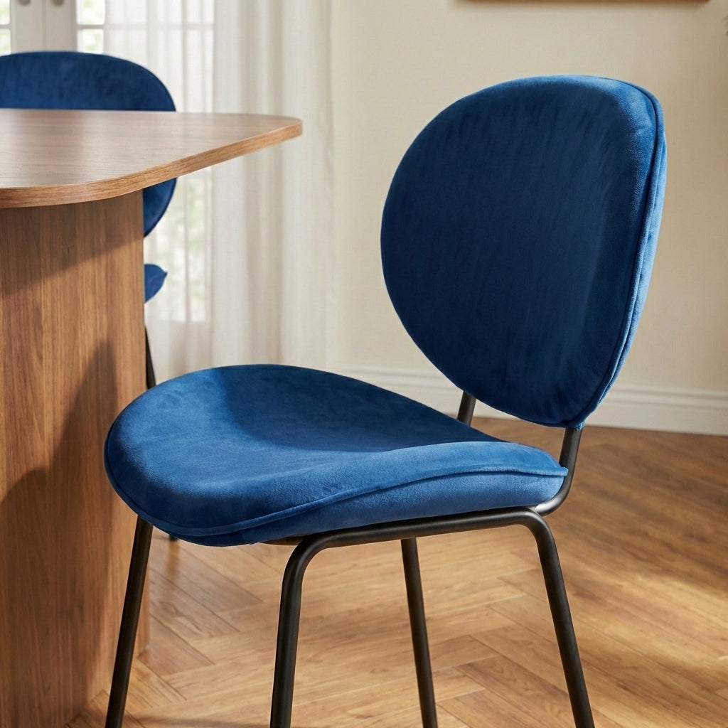 Set of 2 Chairs SHEILA Velvet - Blue