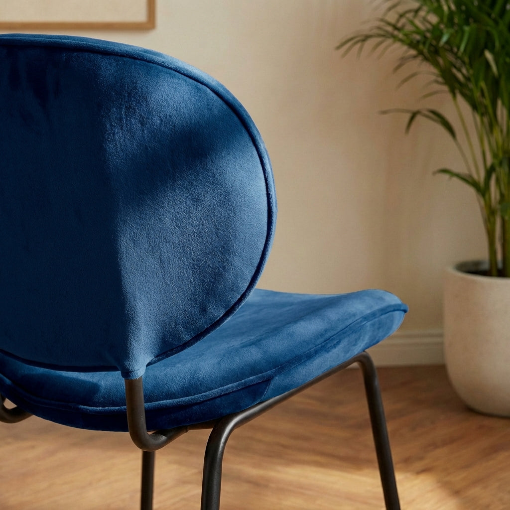Set of 2 Chairs SHEILA Velvet - Blue