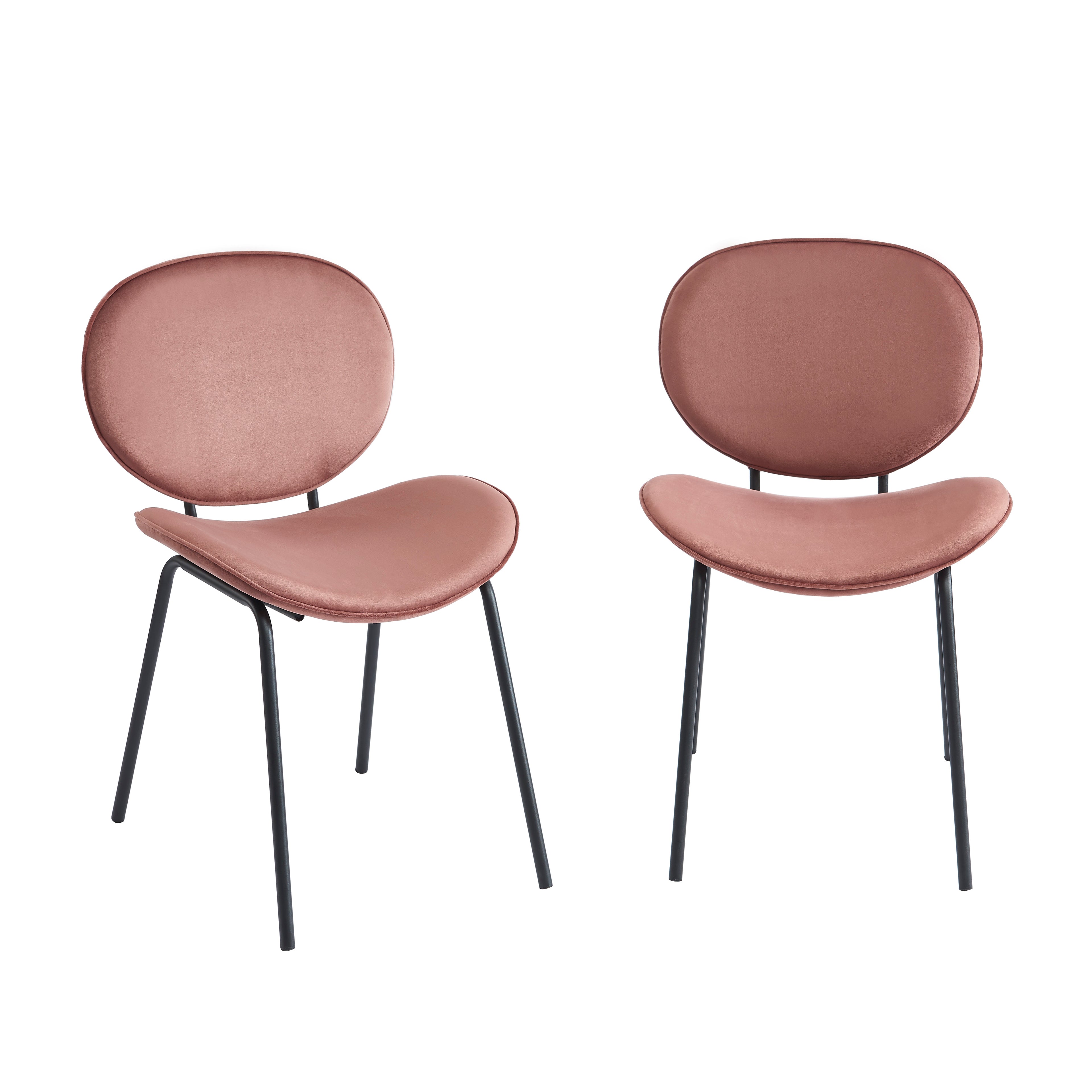 Set of 2 Chairs SHEILA Velvet - Pink