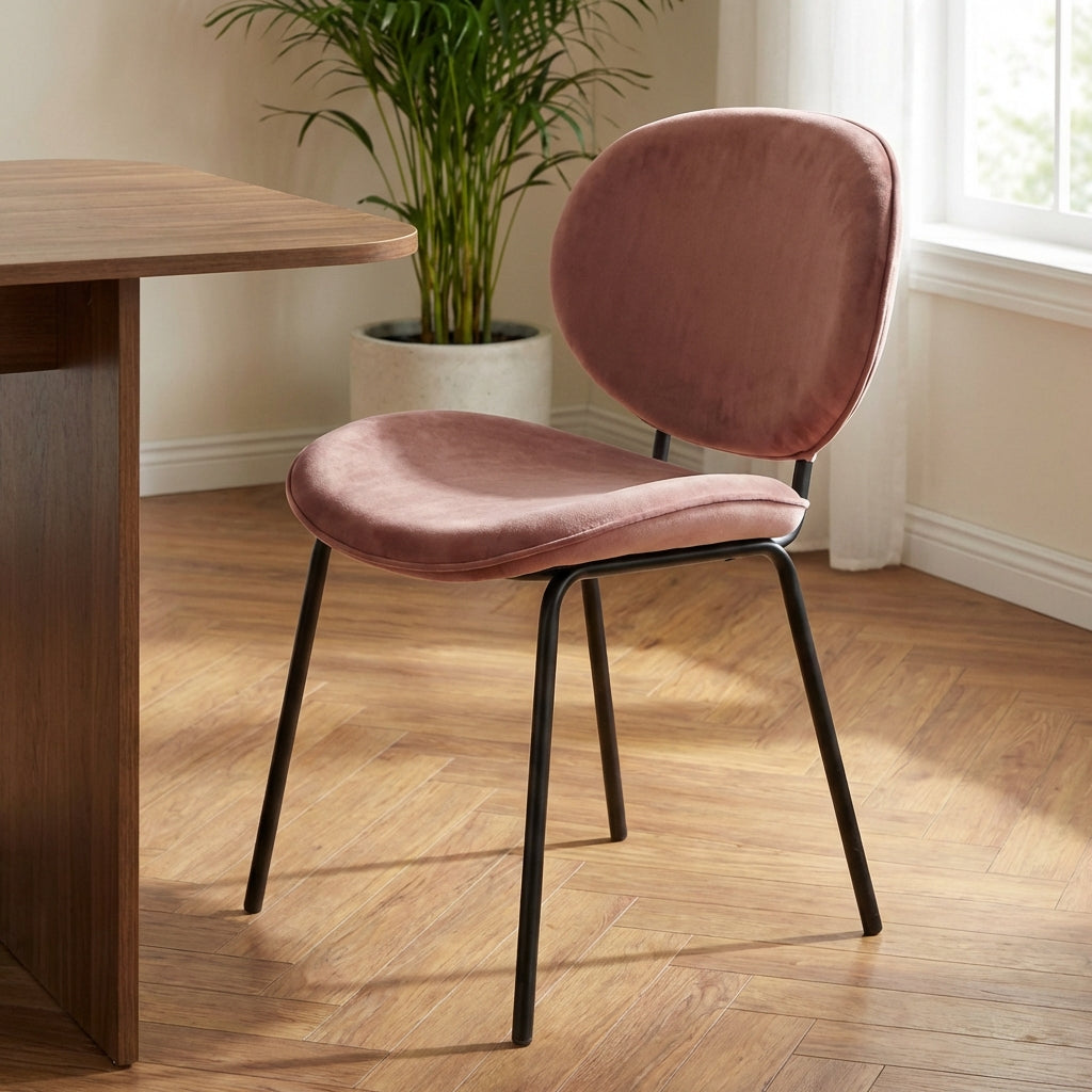 Set of 2 Chairs SHEILA Velvet - Pink