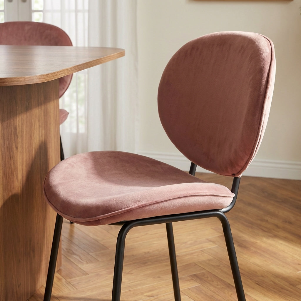 Set of 2 Chairs SHEILA Velvet - Pink