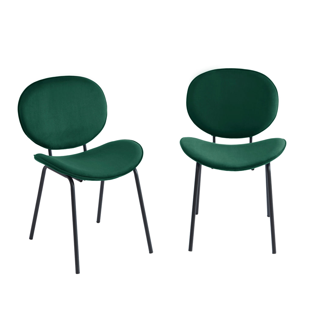 Set of 2 Chairs SHEILA Velvet - Green