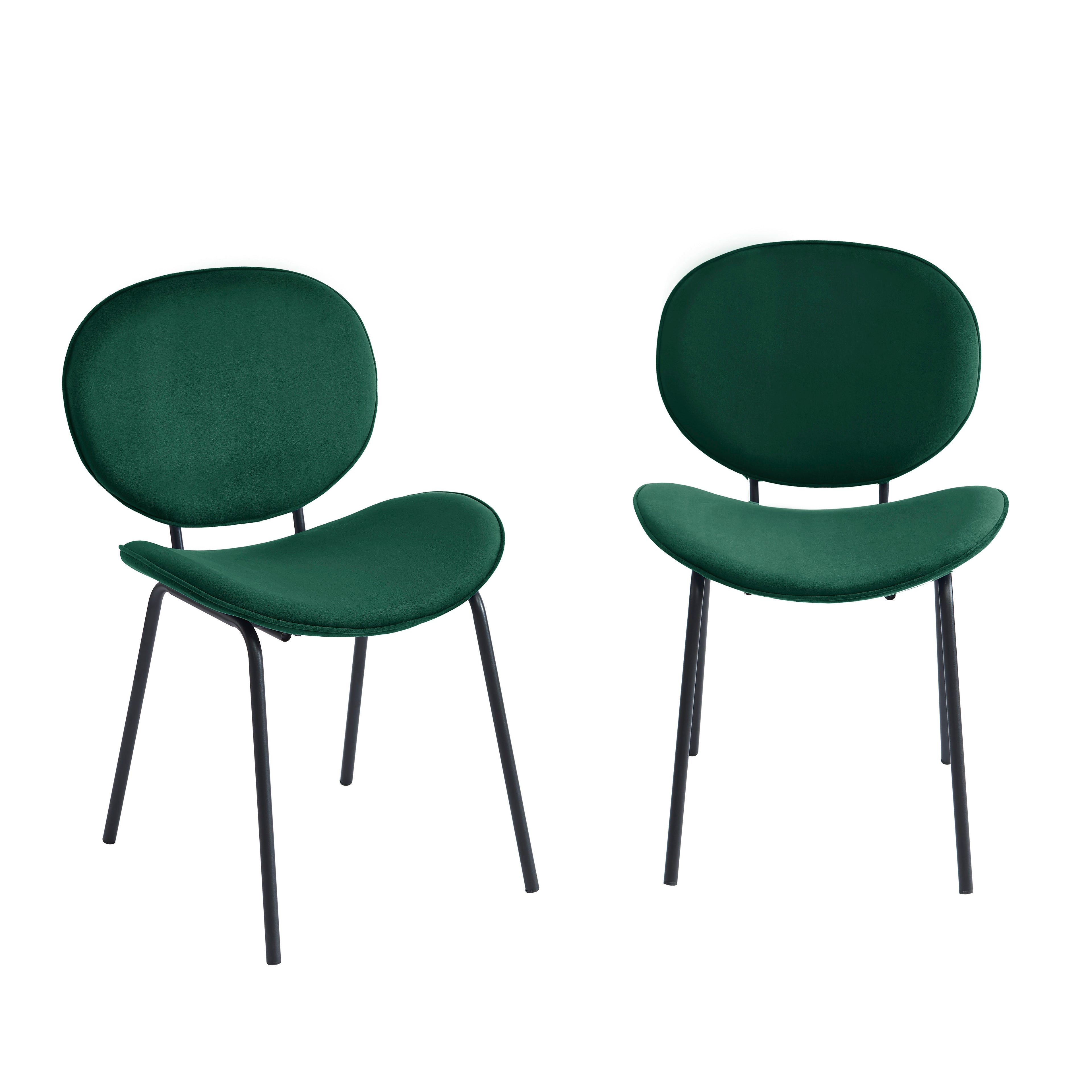 Set of 2 Chairs SHEILA Velvet - Green