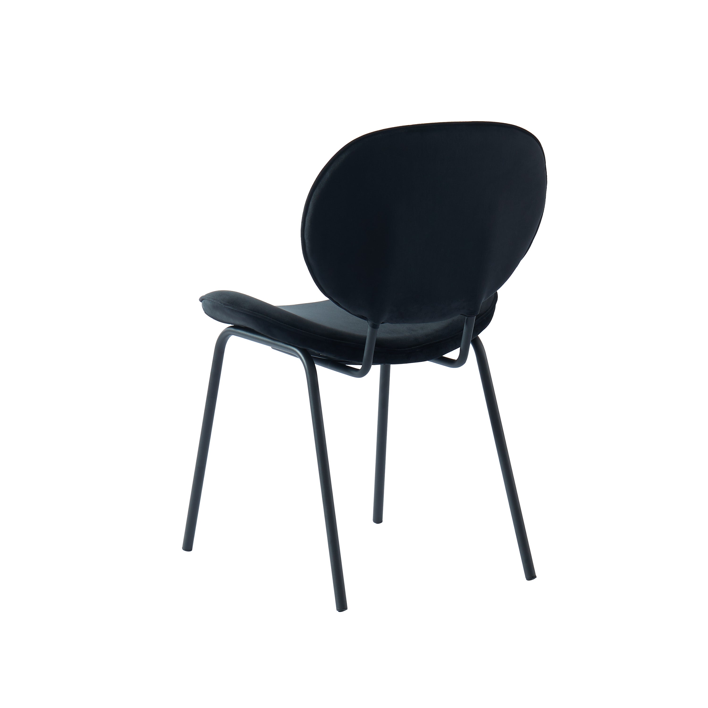 Set of 2 Chairs SHEILA Velvet - Black