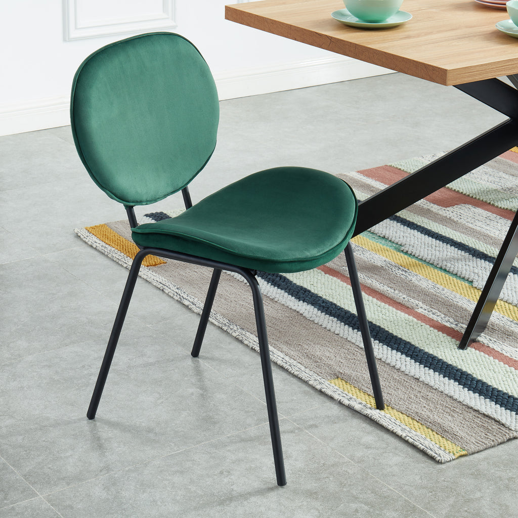 Set of 2 Chairs SHEILA Velvet - Green