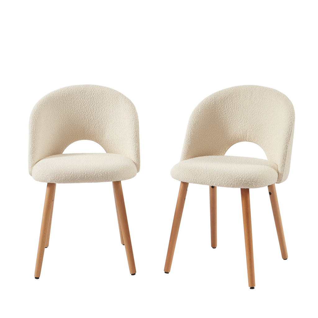 SIMONE Set of 2 Dining Chairs  - White