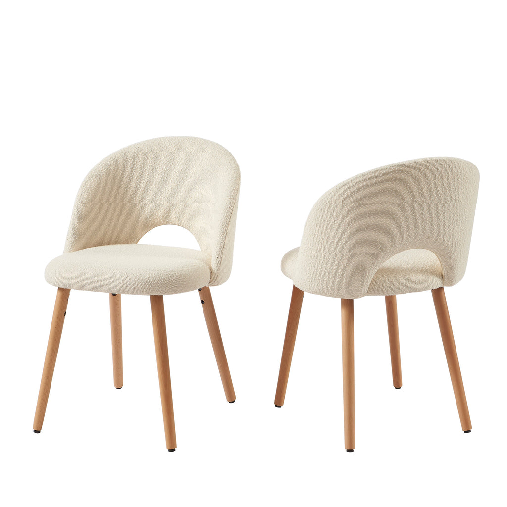 SIMONE Set of 2 Dining Chairs – White