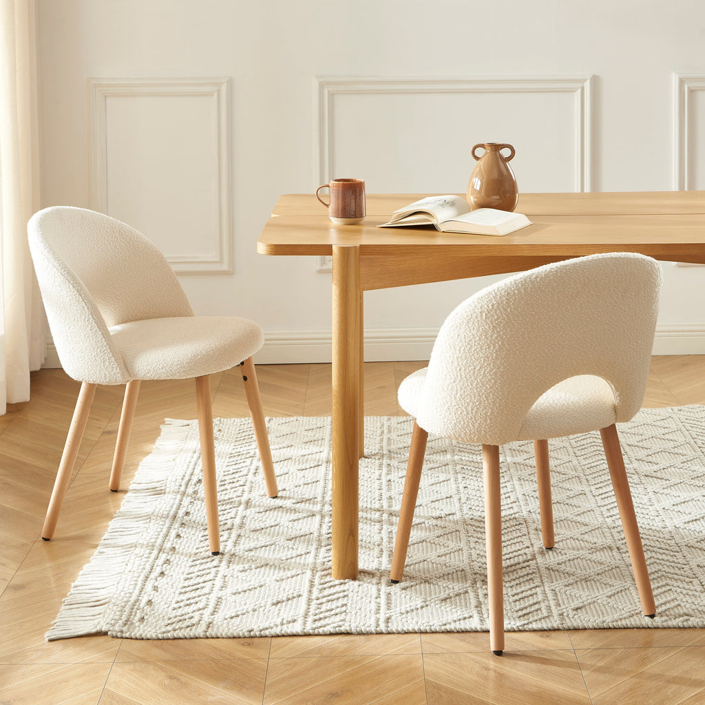 SIMONE Set of 2 Dining Chairs – White