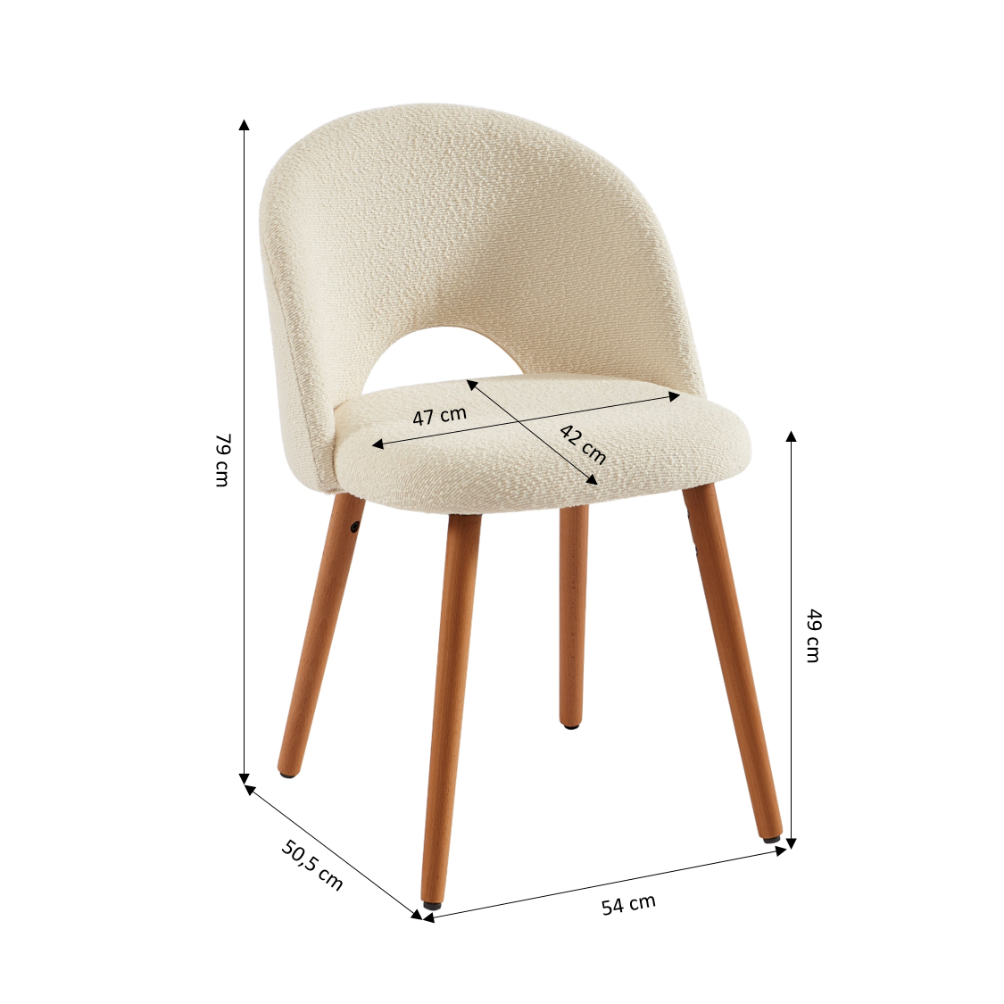 SIMONE Set of 2 Dining Chairs - Beige