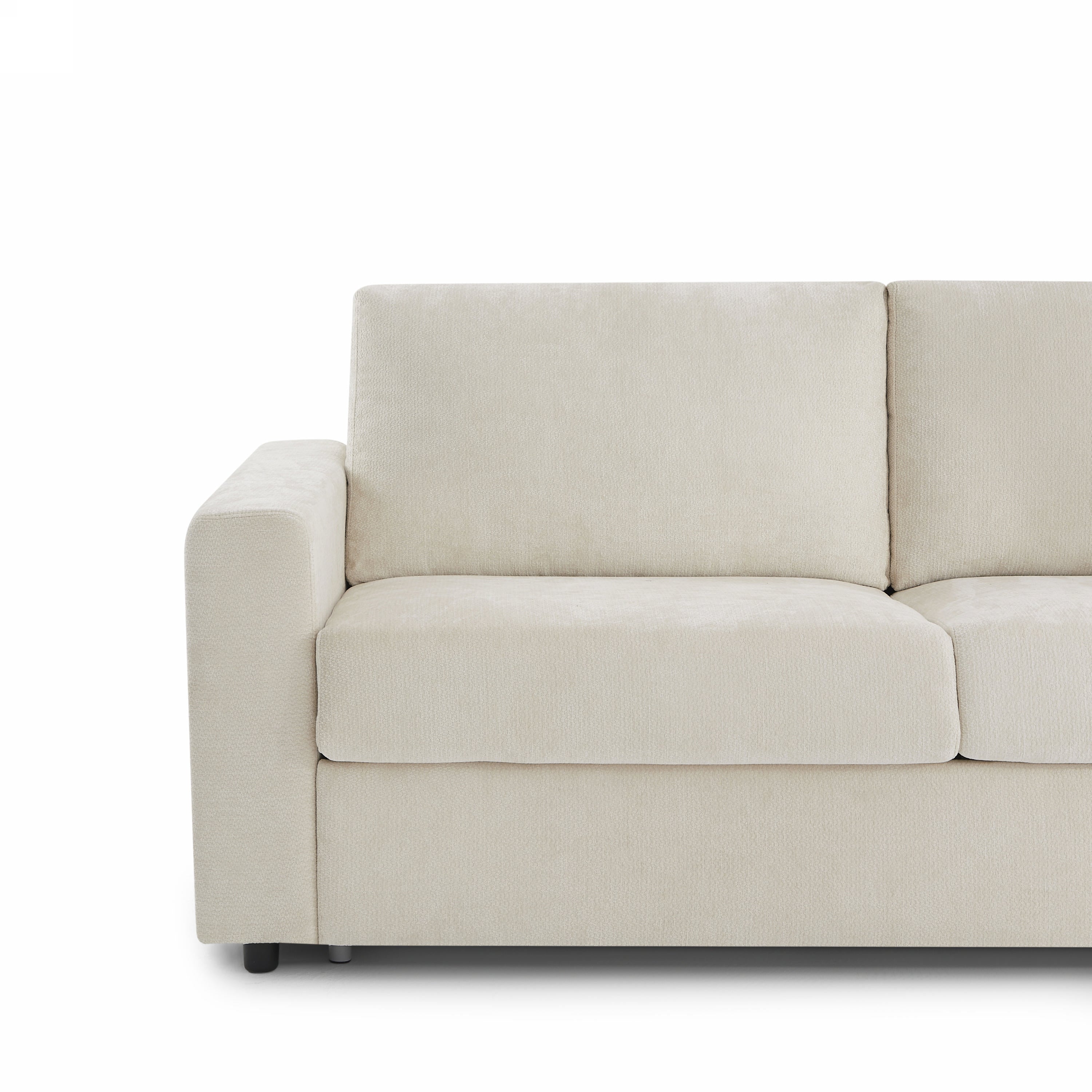 SOCCA 77.6" Express Convertible Sofa Bed – 3-Seater Fabric Sofa - Beige