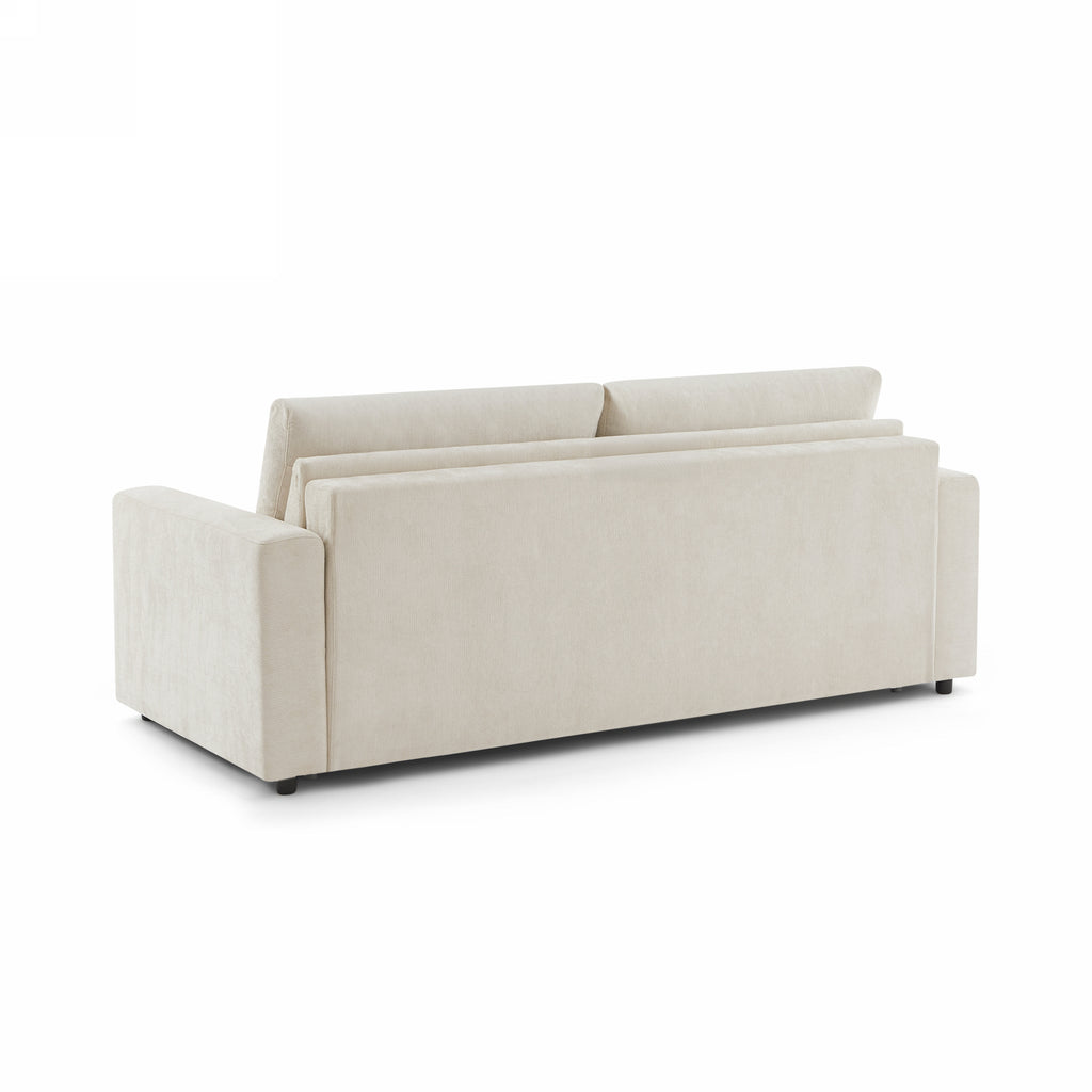 SOCCA 77.6" Express Convertible Sofa Bed – 3-Seater Fabric Sofa - Beige
