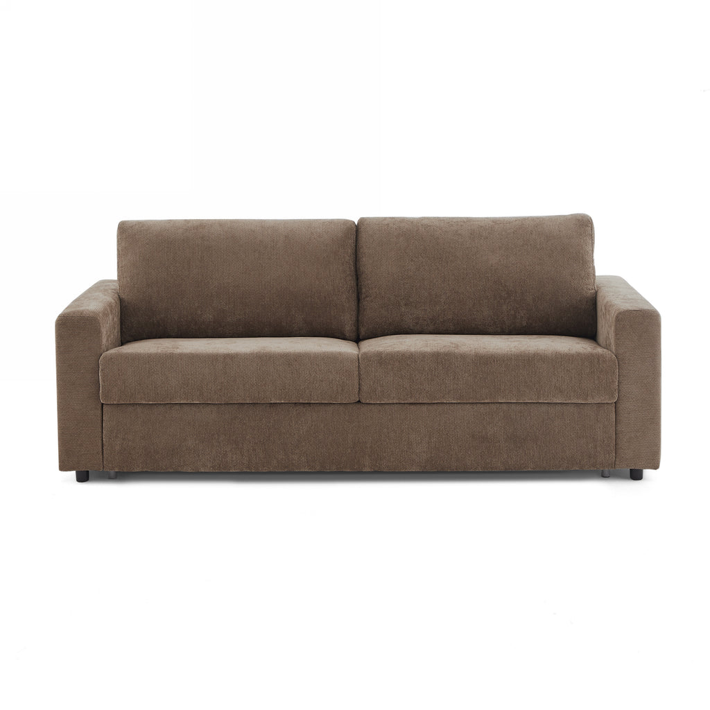 SOCCA 77.6" Express Convertible Sofa Bed – 3-Seater Fabric Sofa - Brown