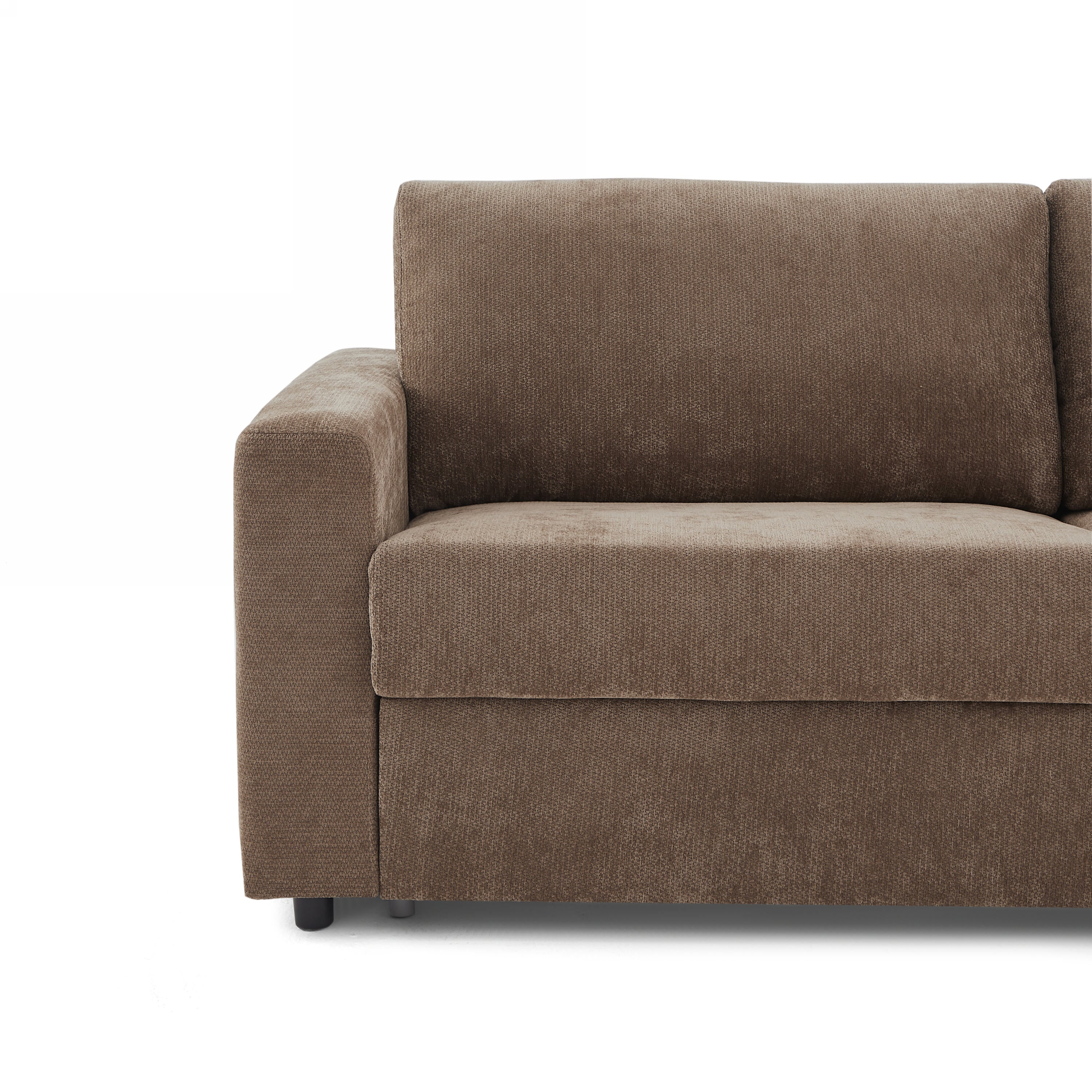SOCCA 77.6" Express Convertible Sofa Bed – 3-Seater Fabric Sofa - Brown