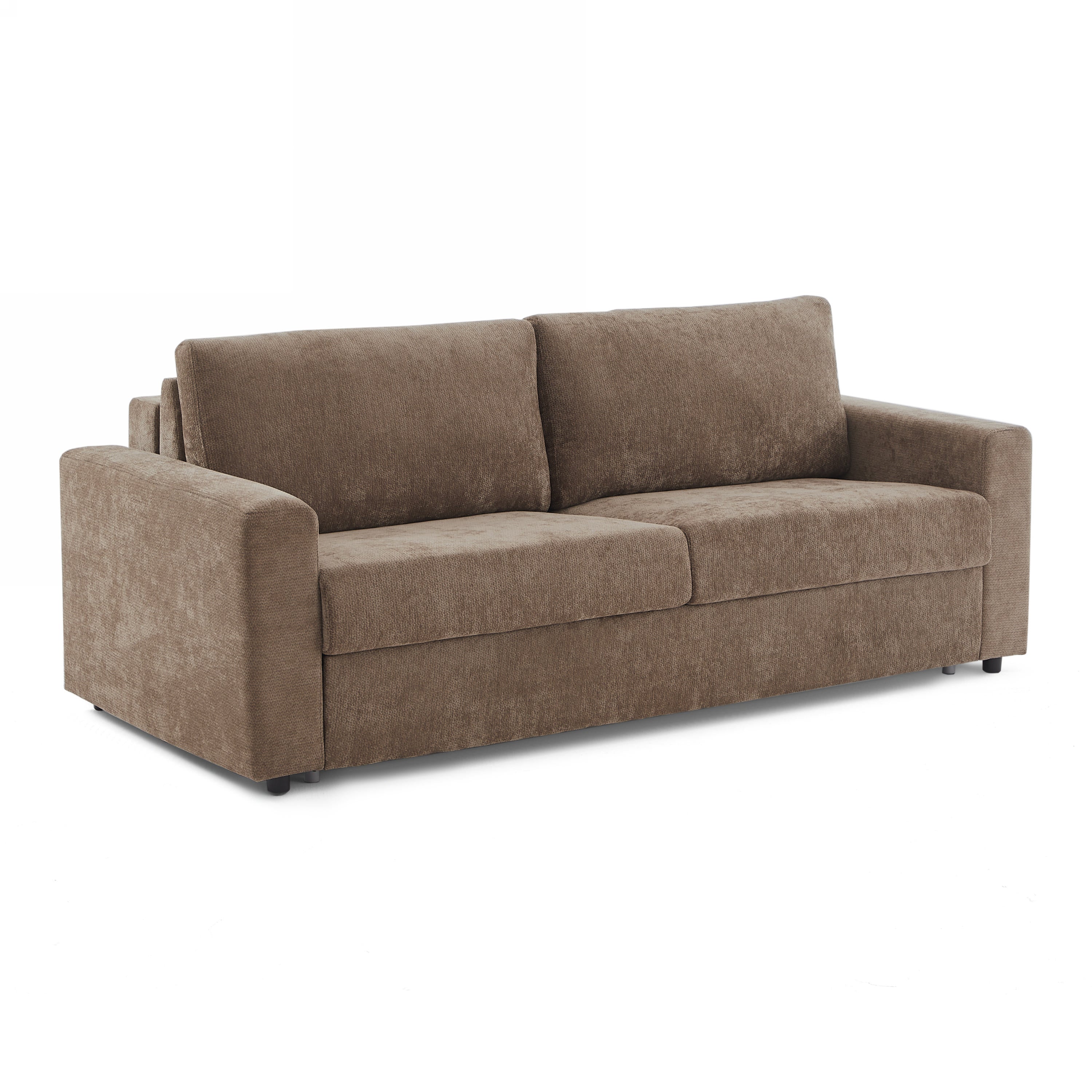 SOCCA 77.6" Express Convertible Sofa Bed – 3-Seater Fabric Sofa - Brown