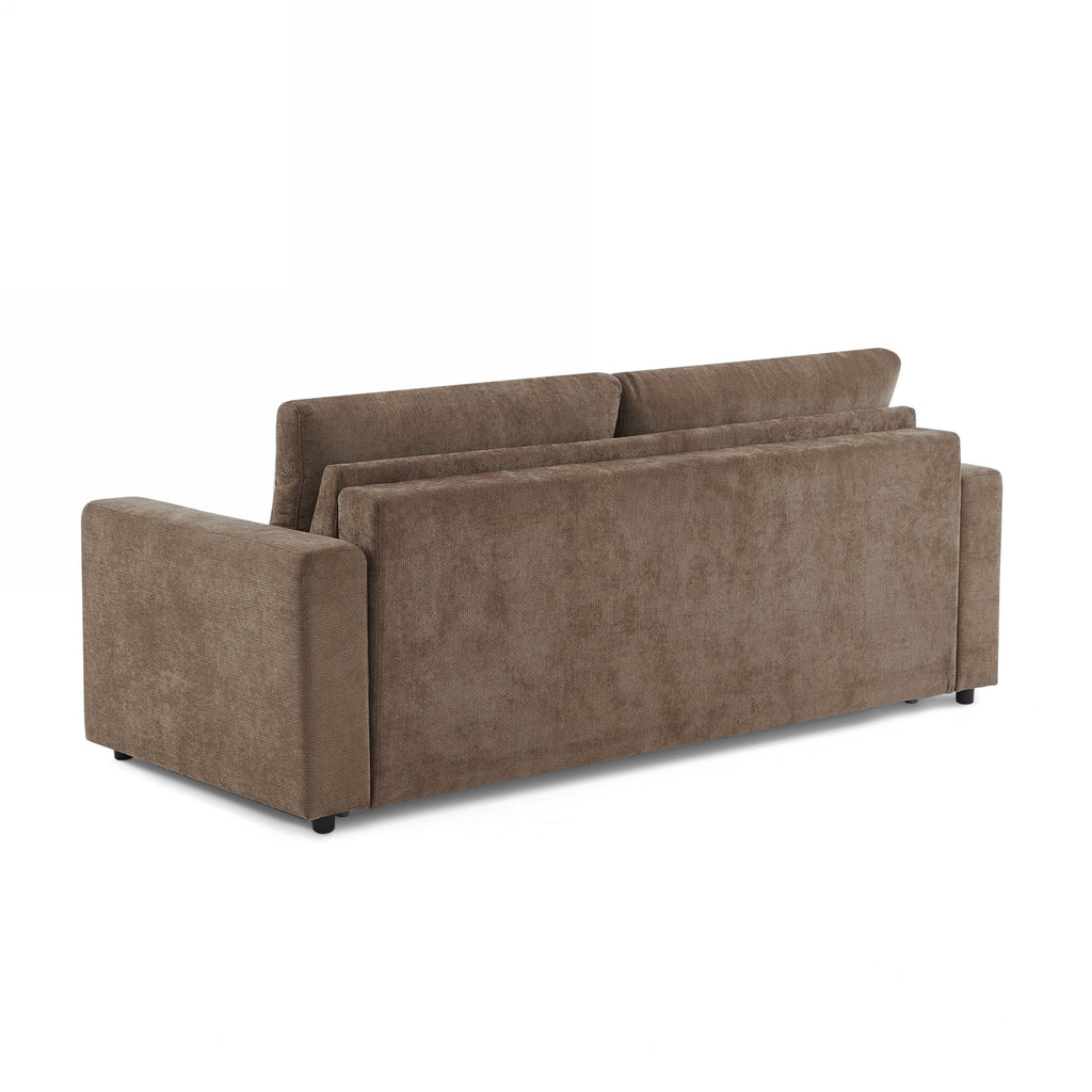SOCCA 77.6" Express Convertible Sofa Bed – 3-Seater Fabric Sofa - Brown