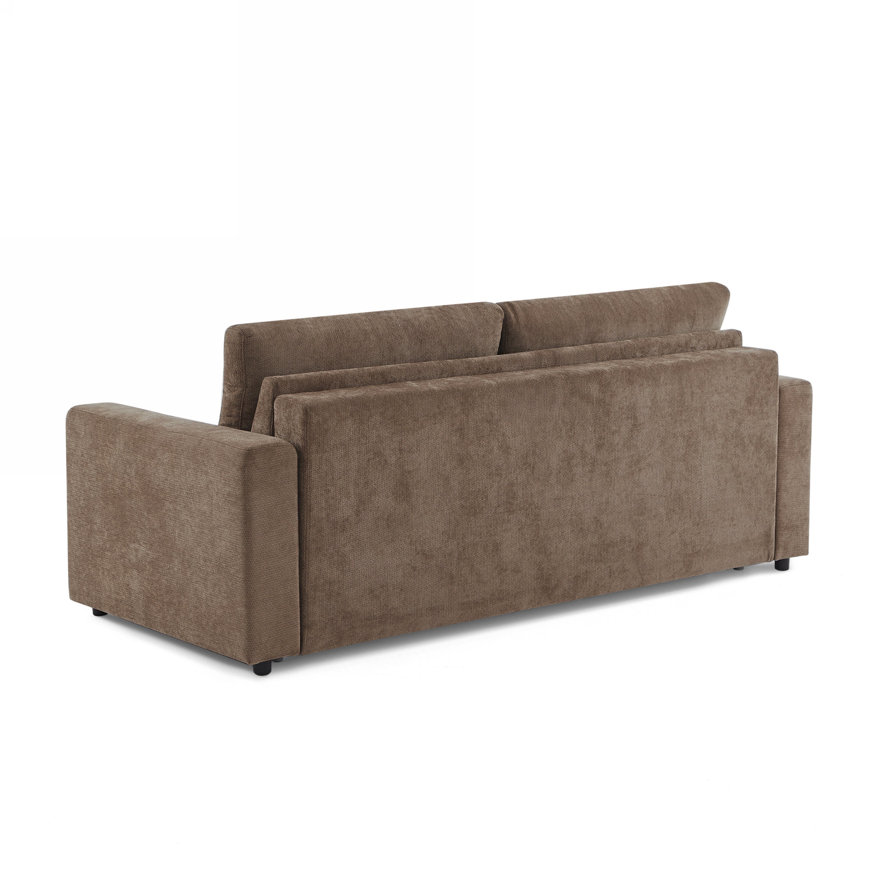 SOCCA 77.6" Express Convertible Sofa Bed – 3-Seater Fabric Sofa - Brown