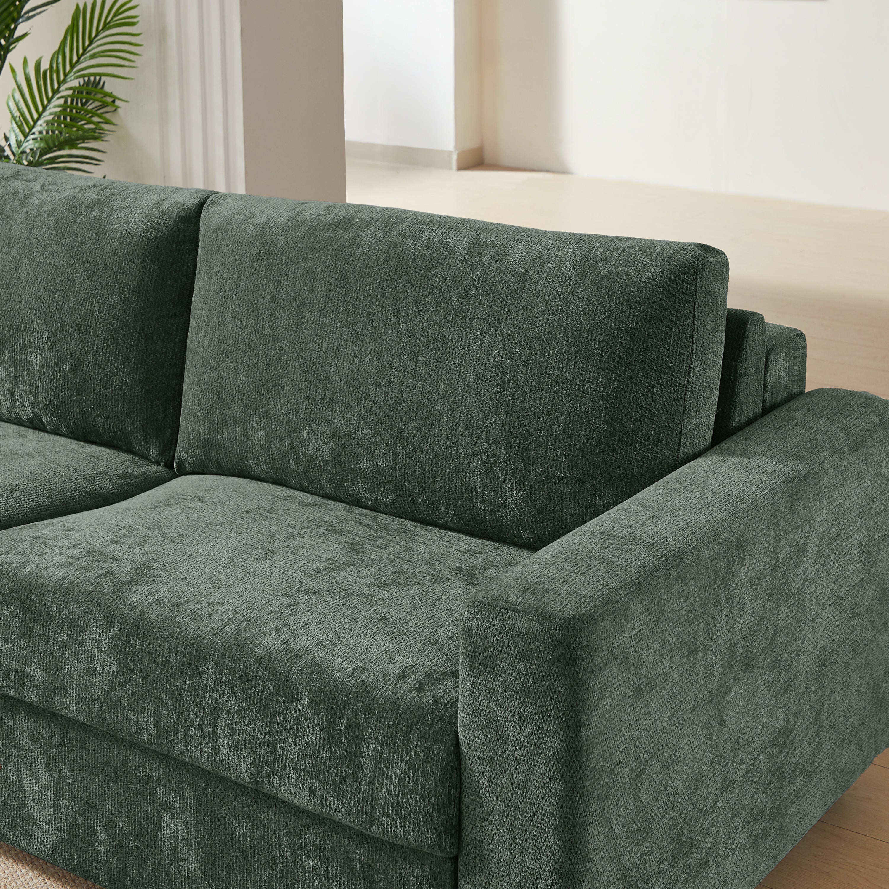 SOCCA 77.6" Express Convertible Sofa Bed – 3-Seater Fabric Sofa - Green